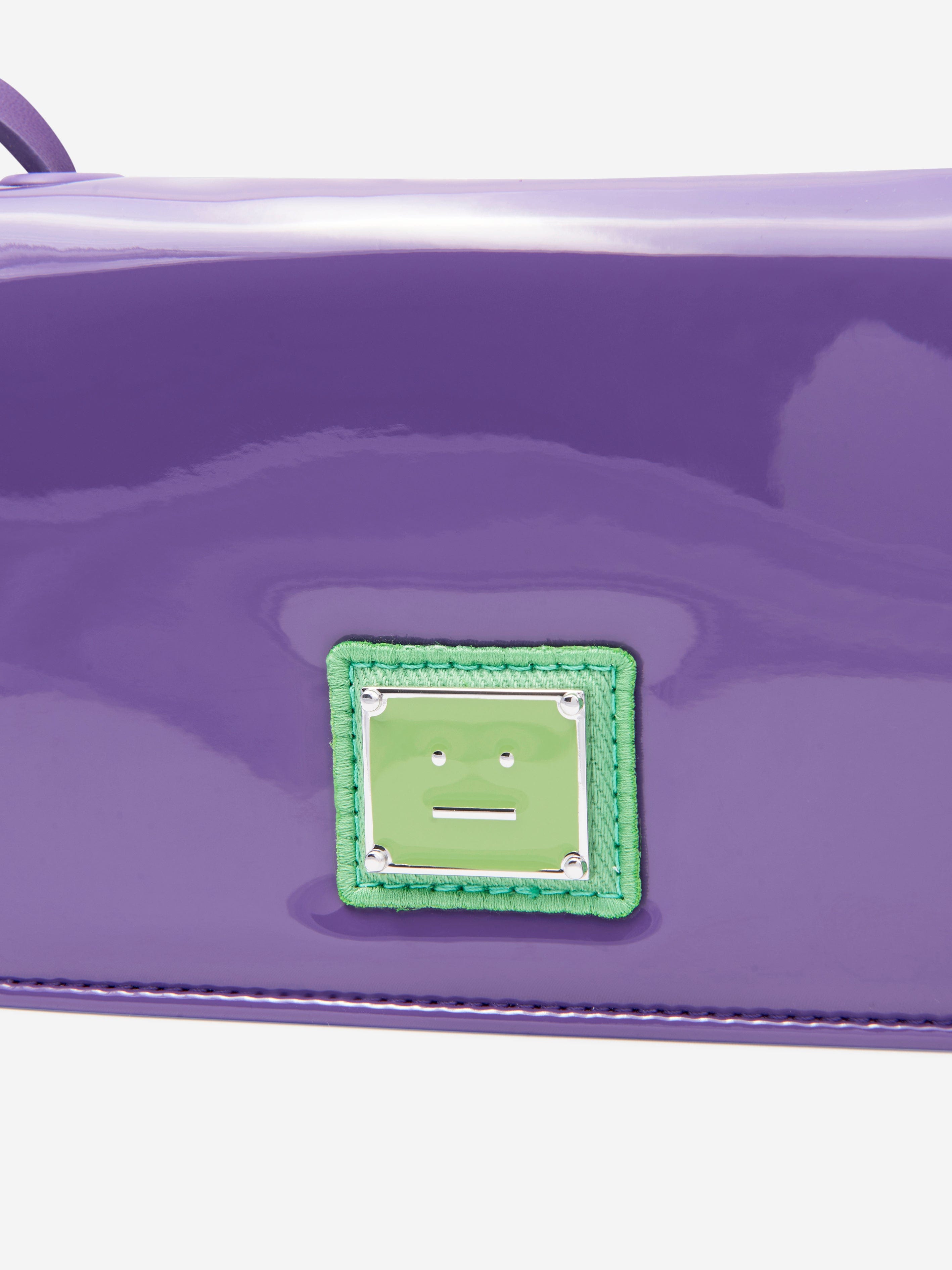 Acne Studios Kids Mini Crossbody Face Bag in Purple