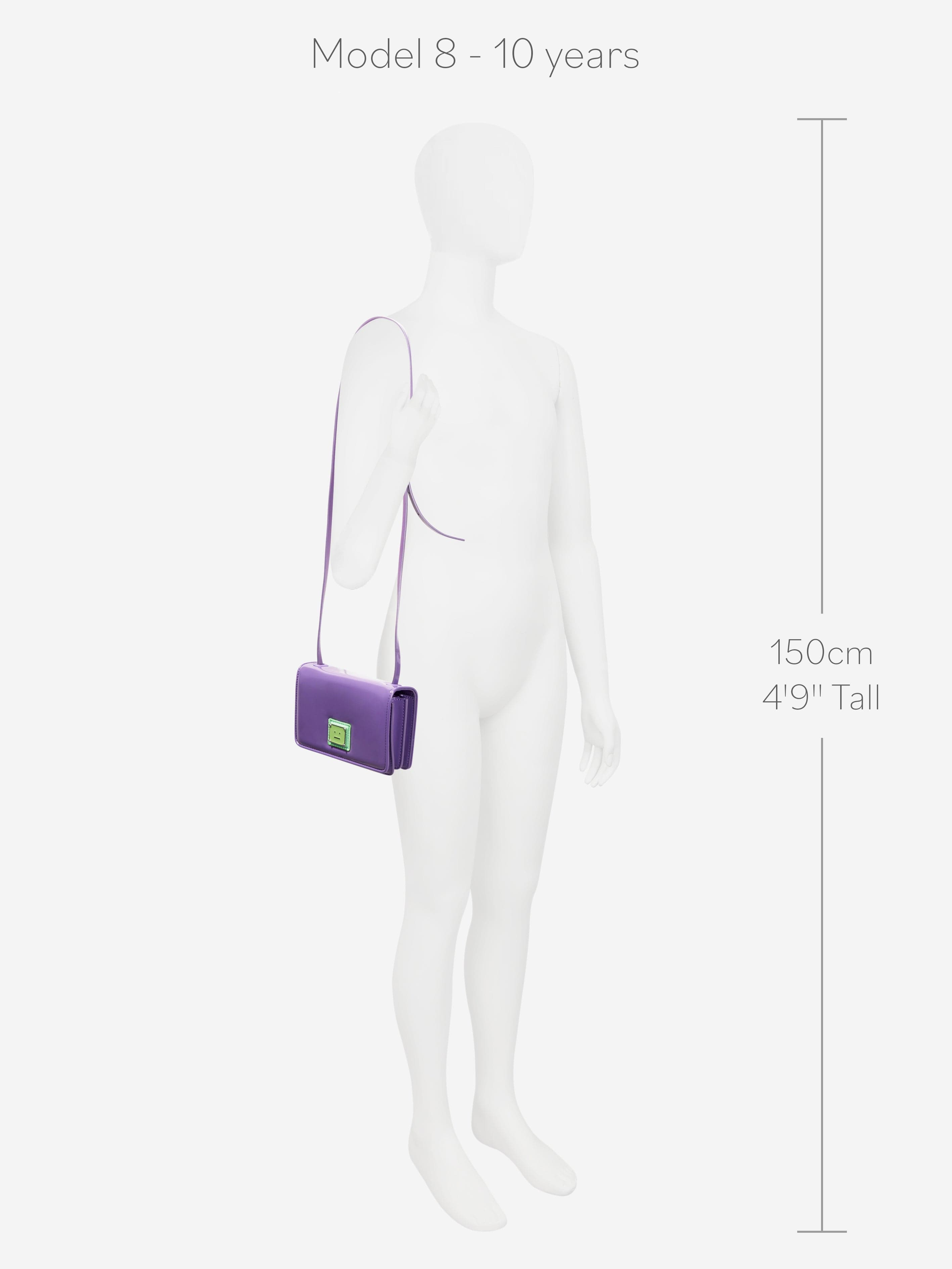 Acne Studios Kids Mini Crossbody Face Bag in Purple