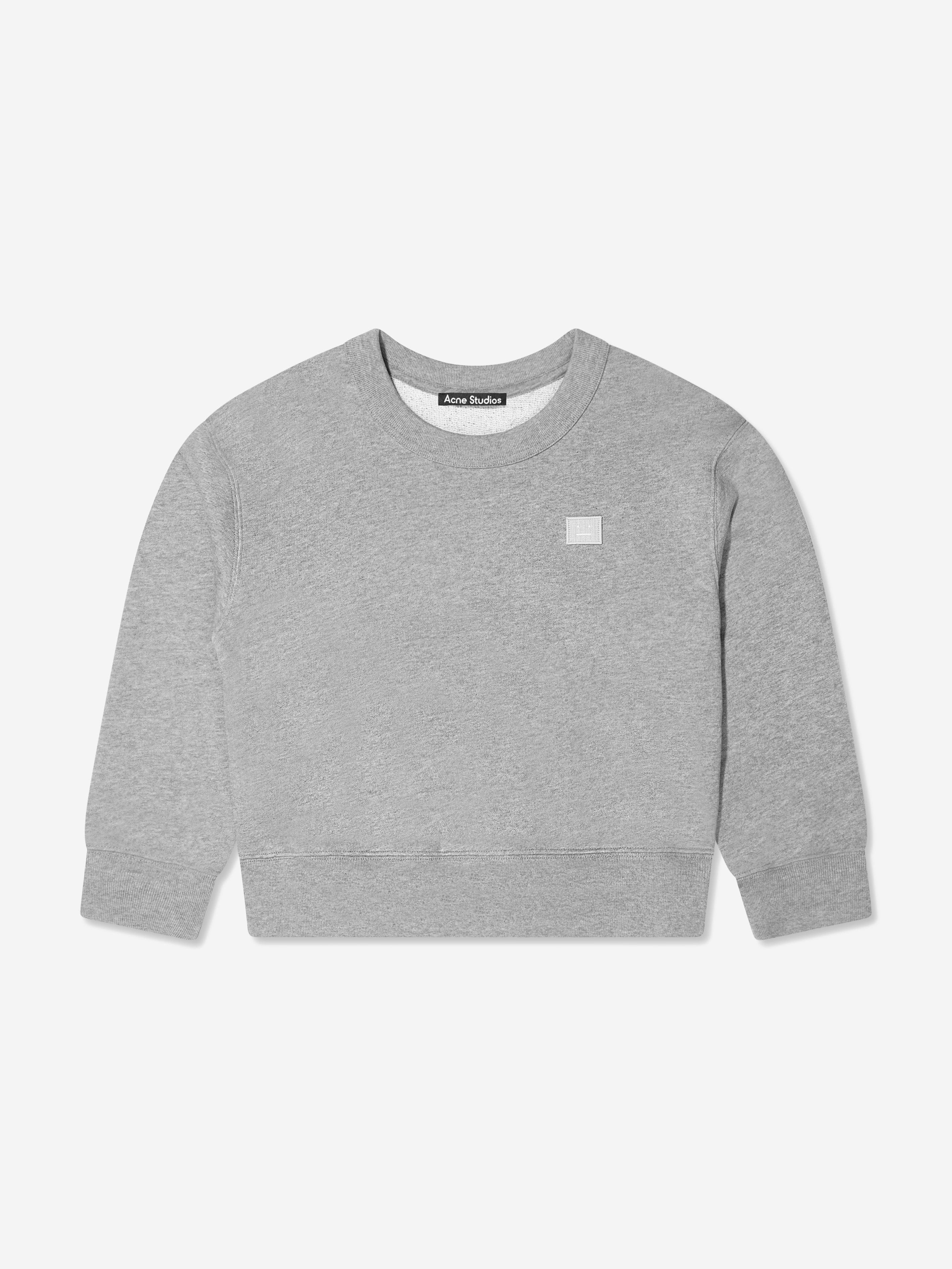 Acne Studios Kids Crew Neck Sweatshirt in Grey