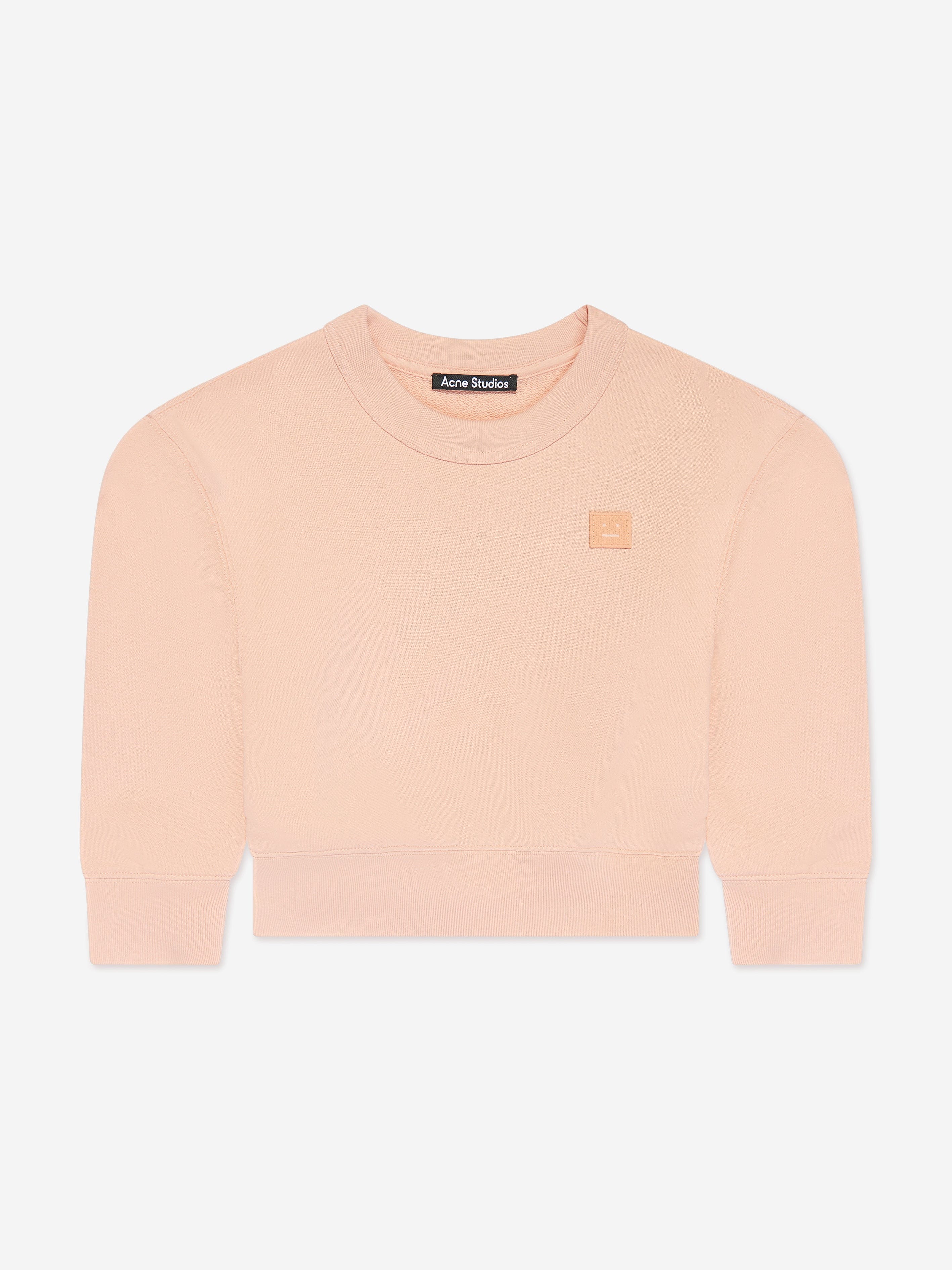 Acne Studios Kids Crew Neck Sweatshirt in Pink