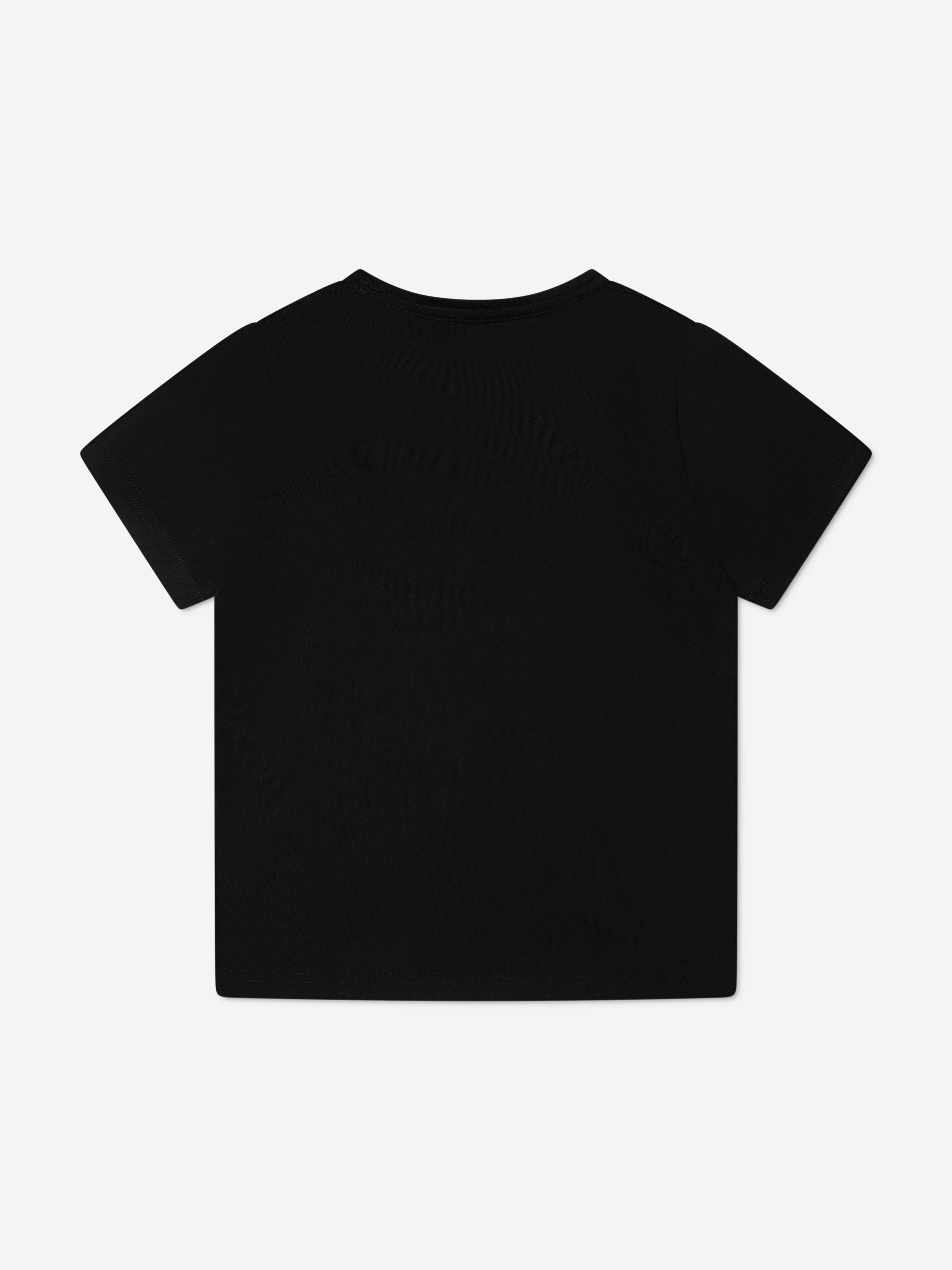 Acne Studios Kids Mini Nash Face Logo Patch T-Shirt in Black