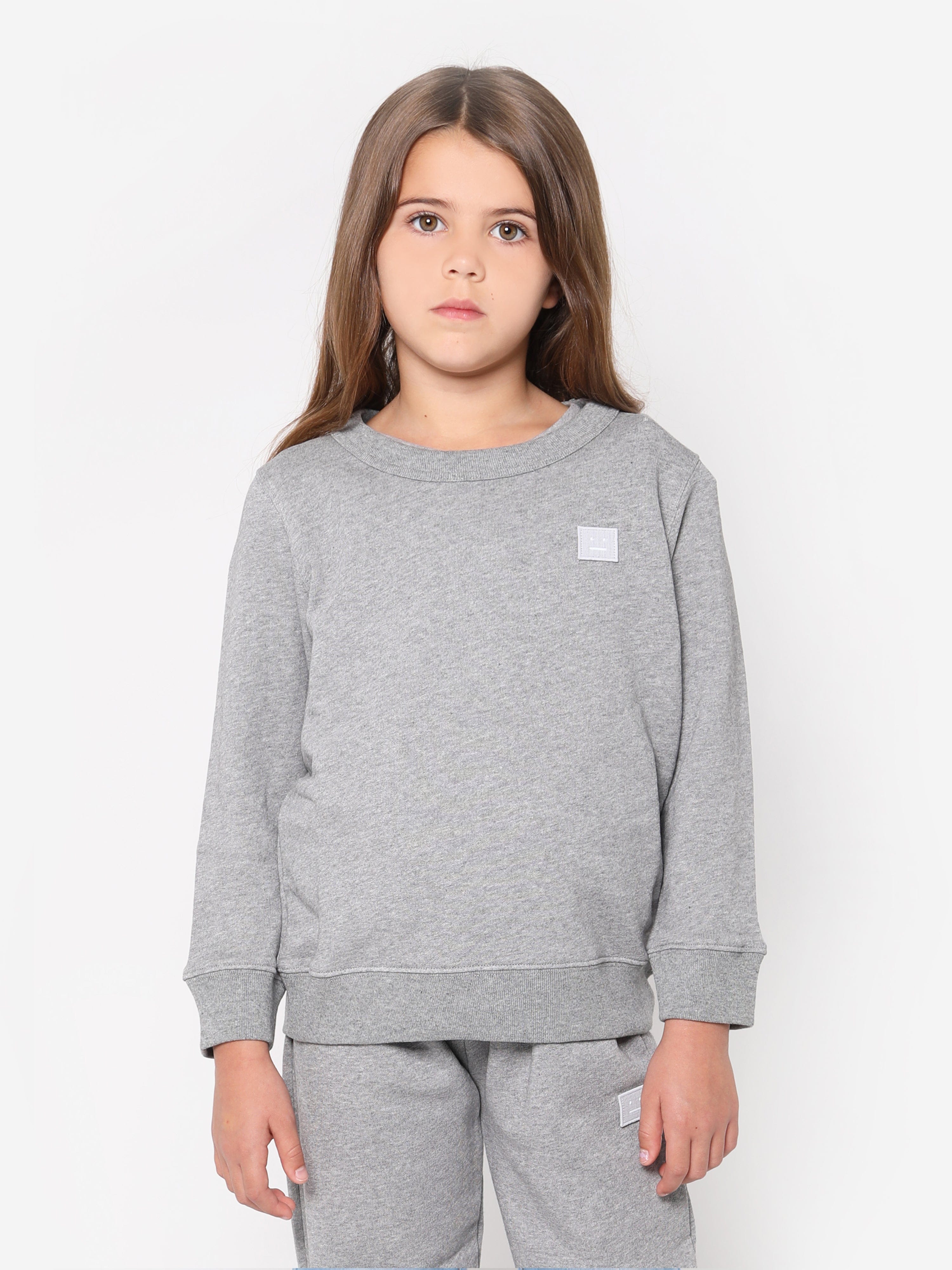 Acne Studios Kids Crew Neck Sweatshirt in Grey