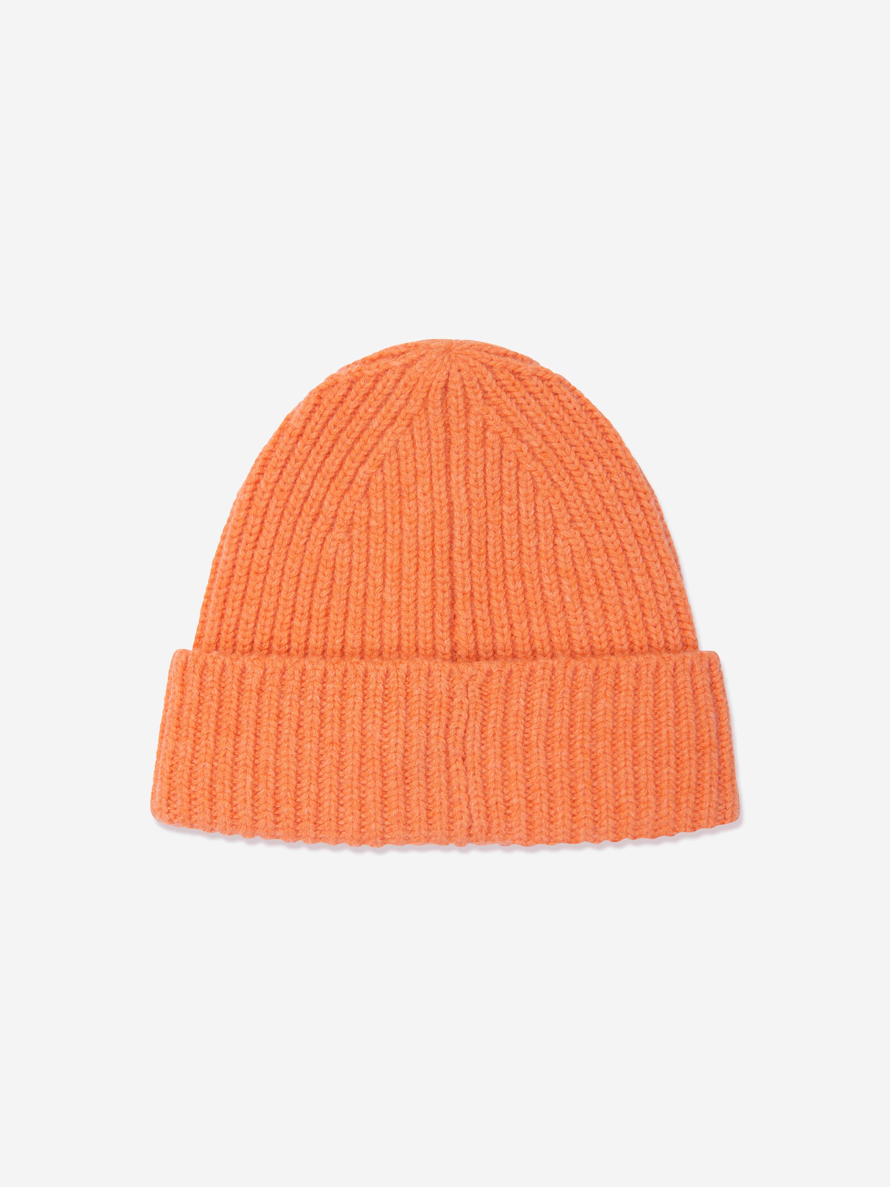 Acne Studios Kids Wool Knitted Beanie Hat in Orange