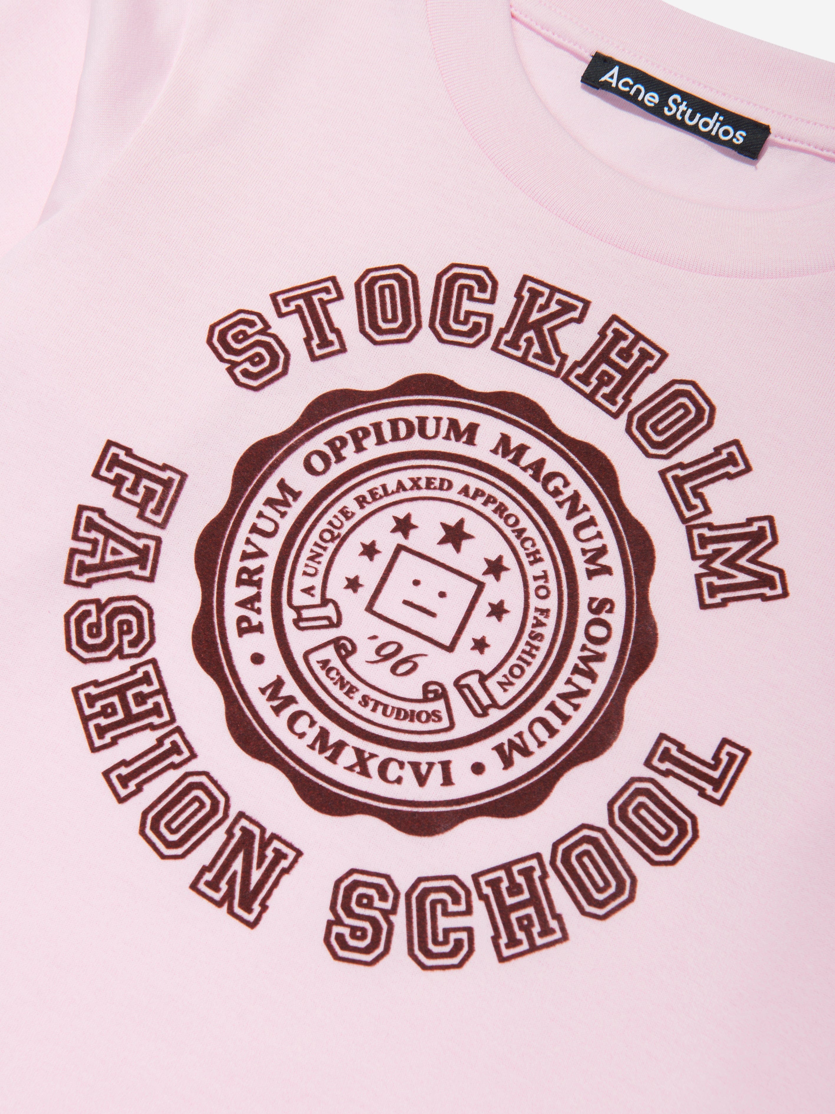 Acne Studios Kids Varsity Sweatshirt in Pink