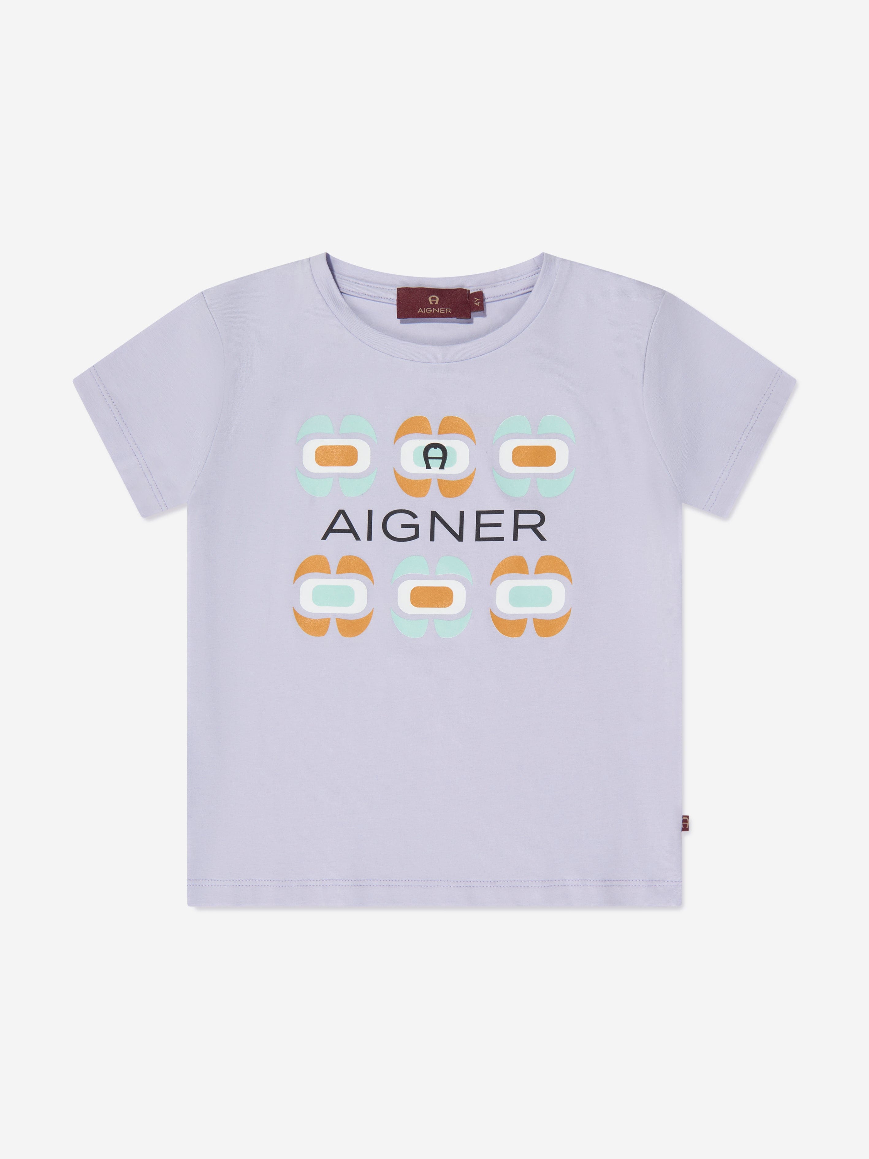 Aigner Girls Logo T-Shirt in Purple