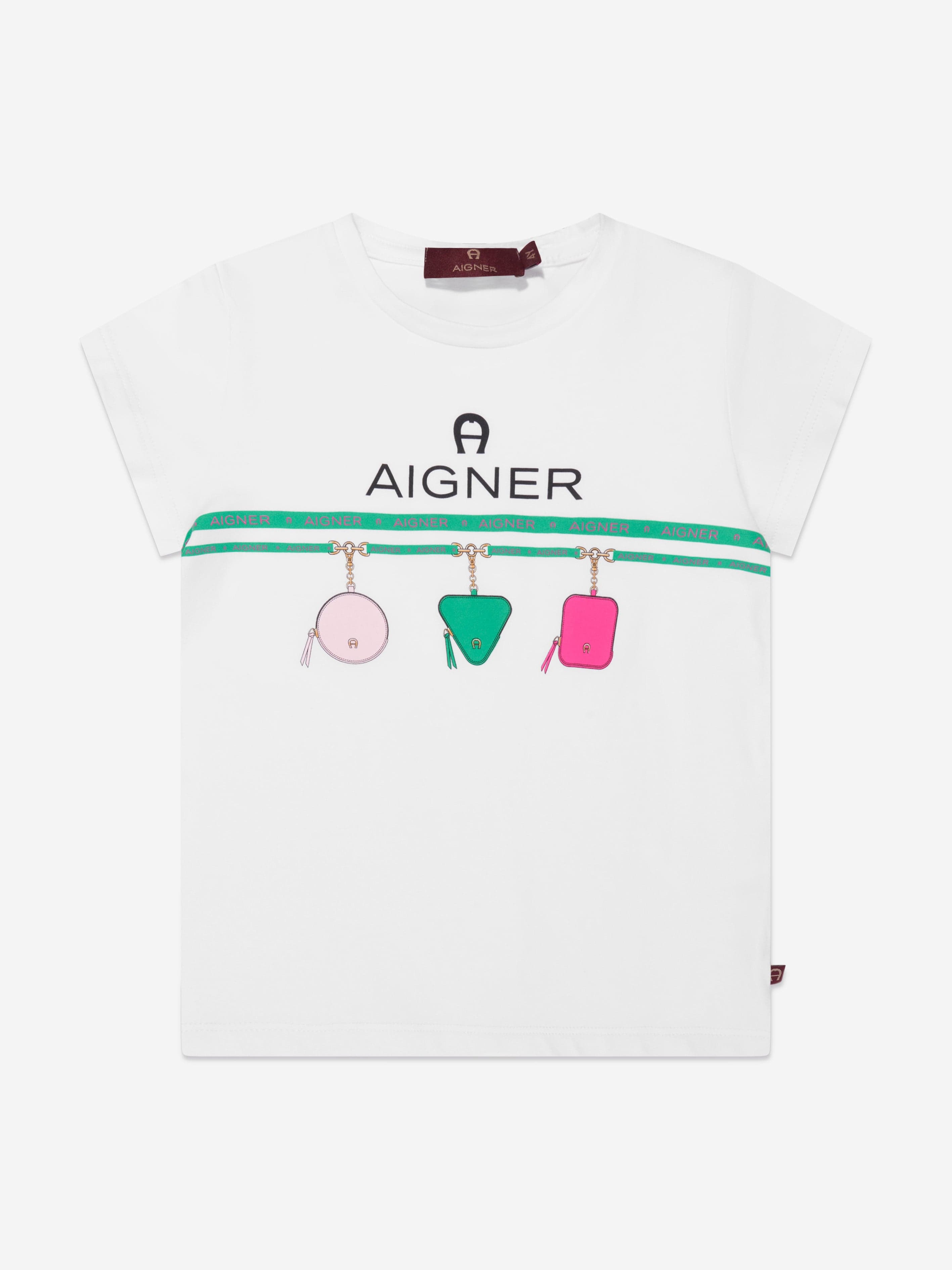 Aigner Girls Logo T-Shirt in White