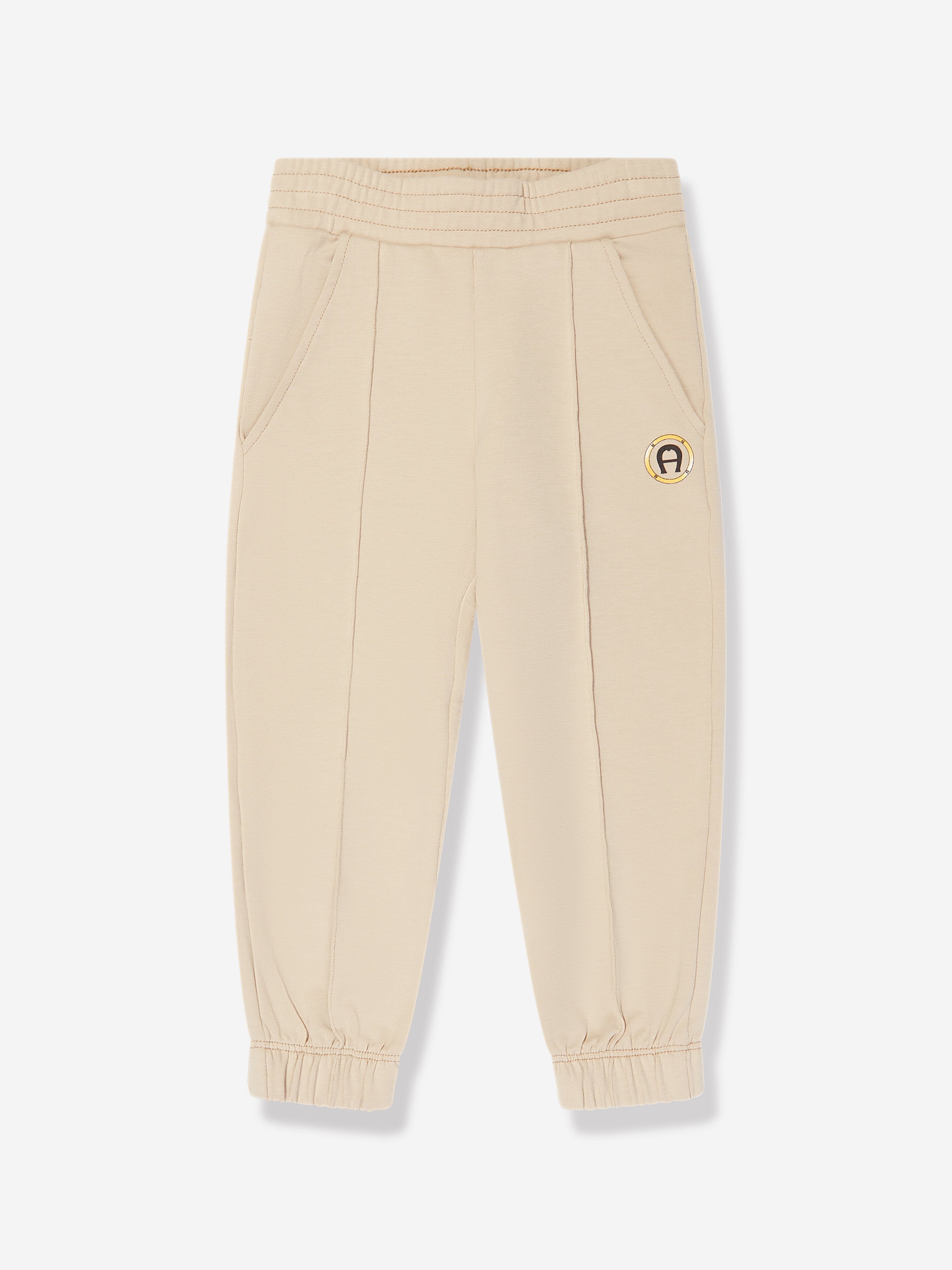 Aigner Girls Logo Trousers in Beige