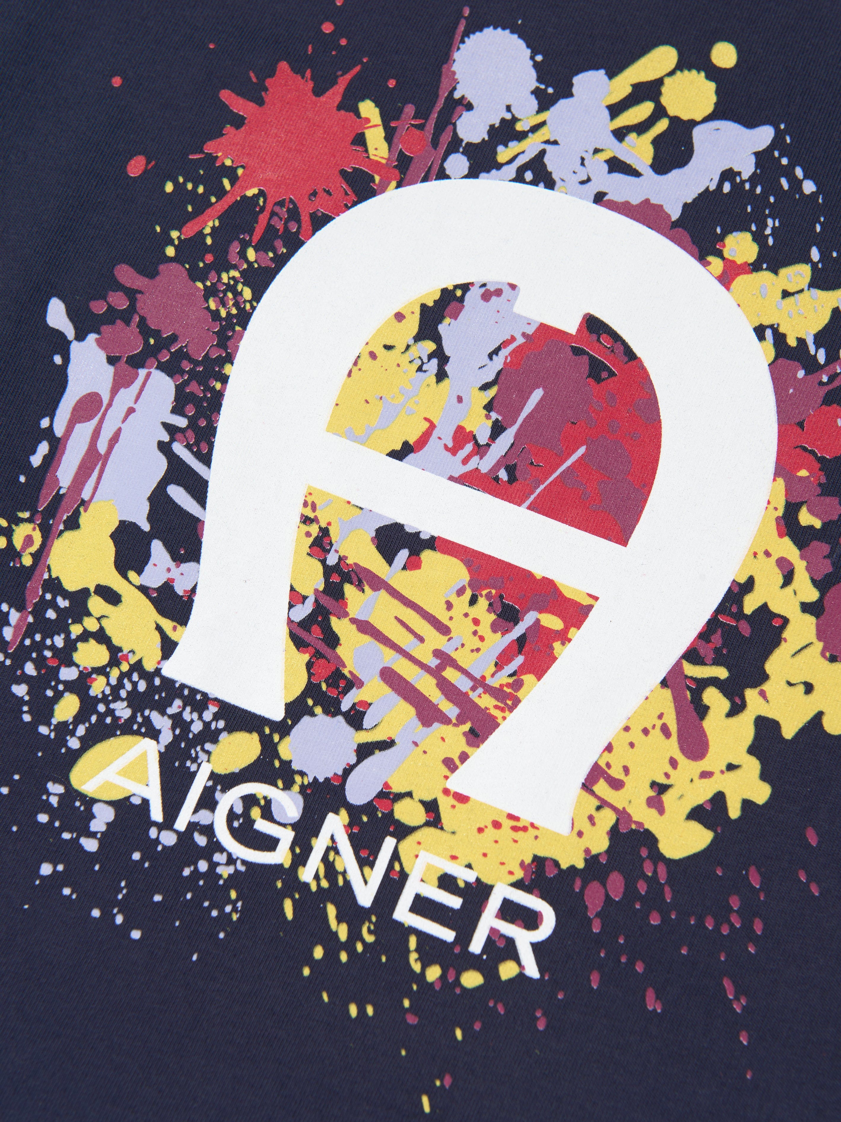 Aigner Boys Logo T-Shirt in Navy