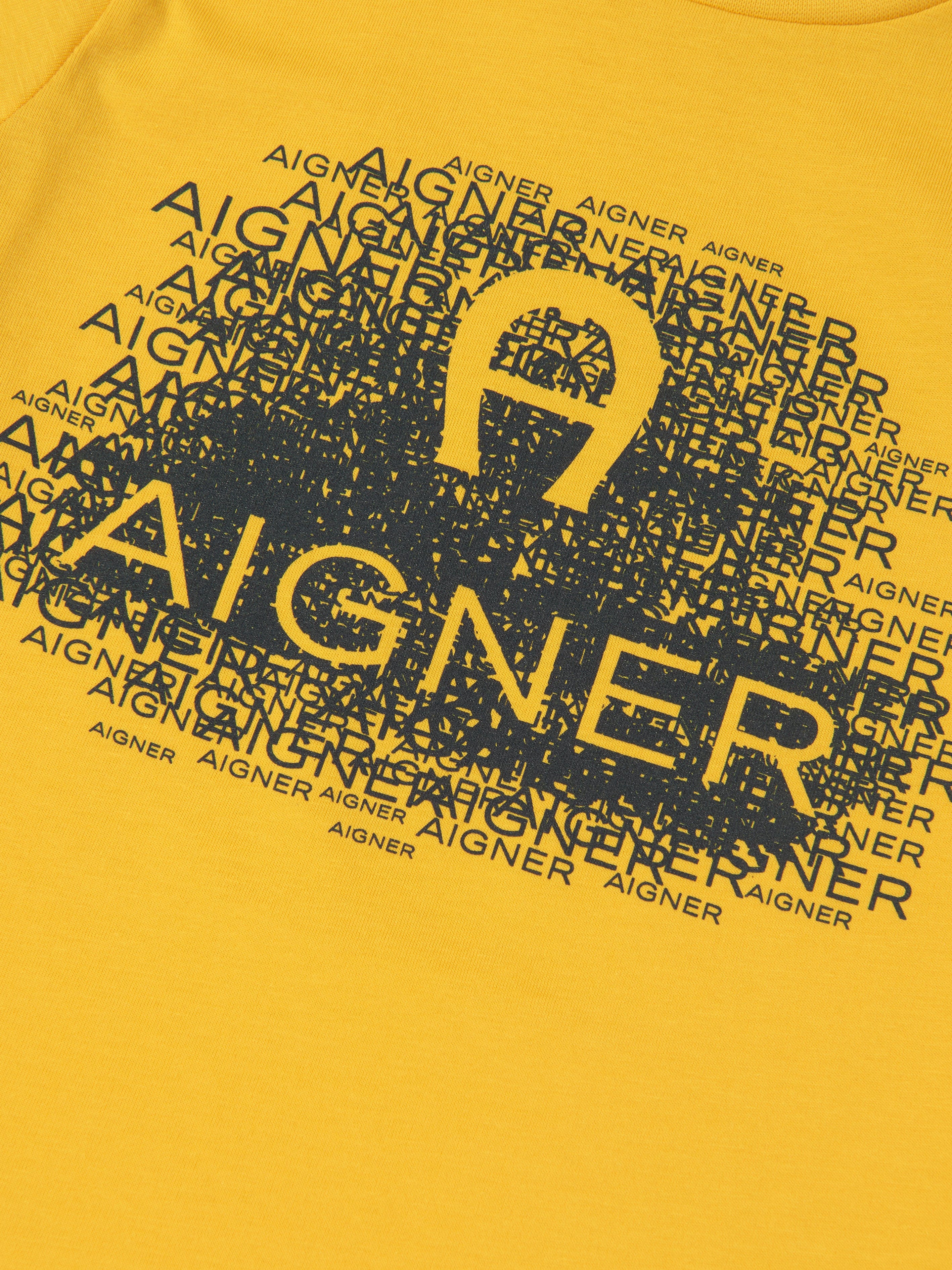 Aigner Boys Logo T-Shirt in Yellow