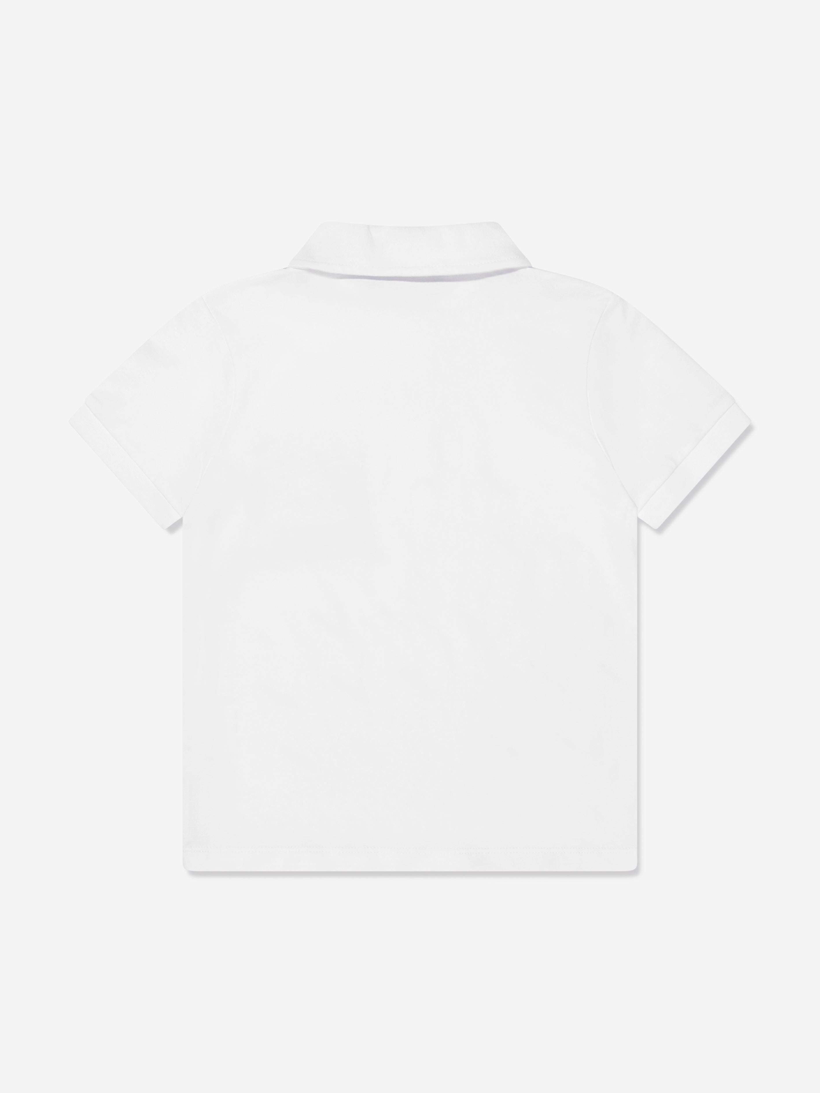 Aigner Boys Logo Polo Shirt in White