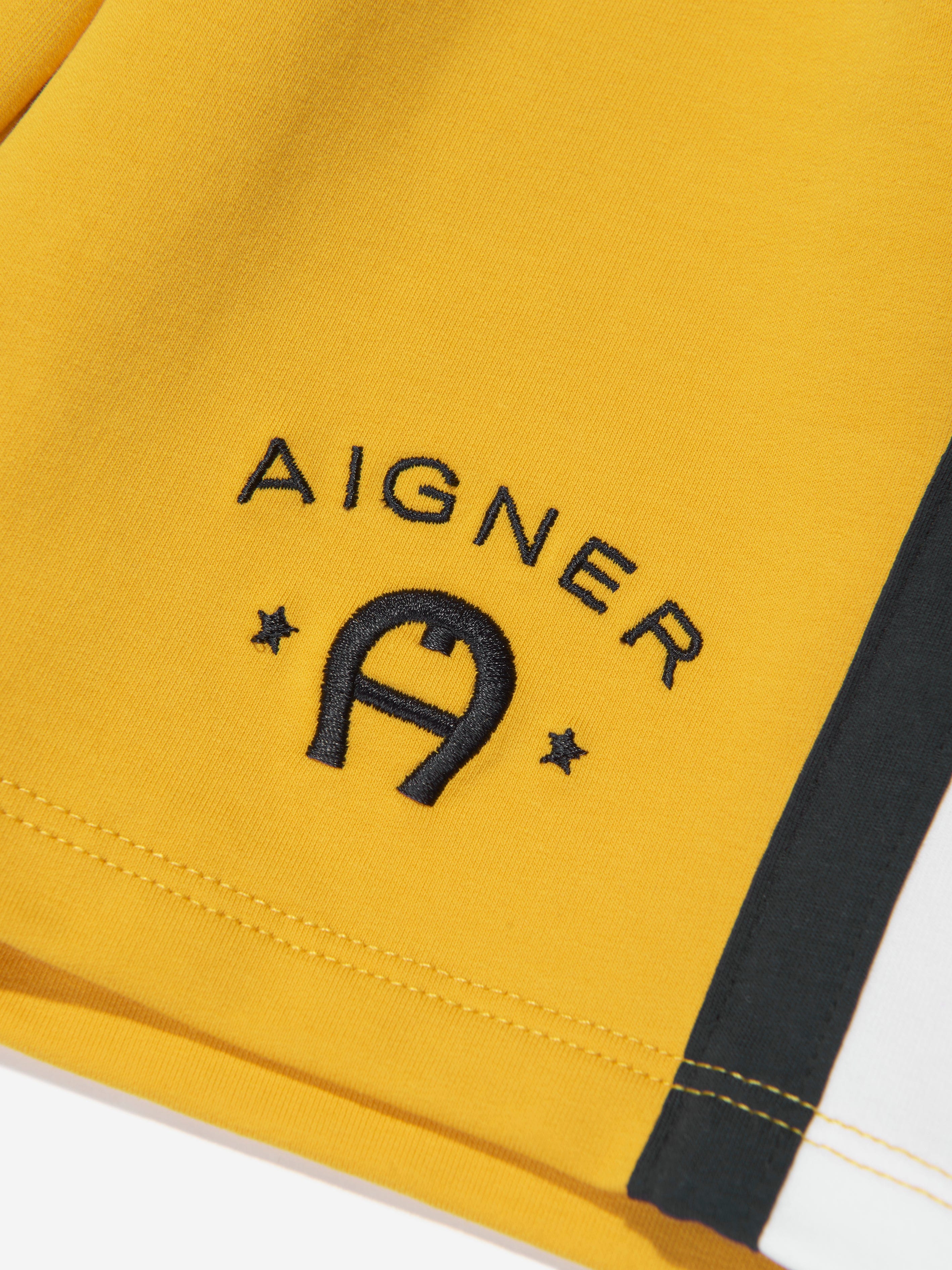 Aigner Boys Logo Bermuda Shorts in Yellow