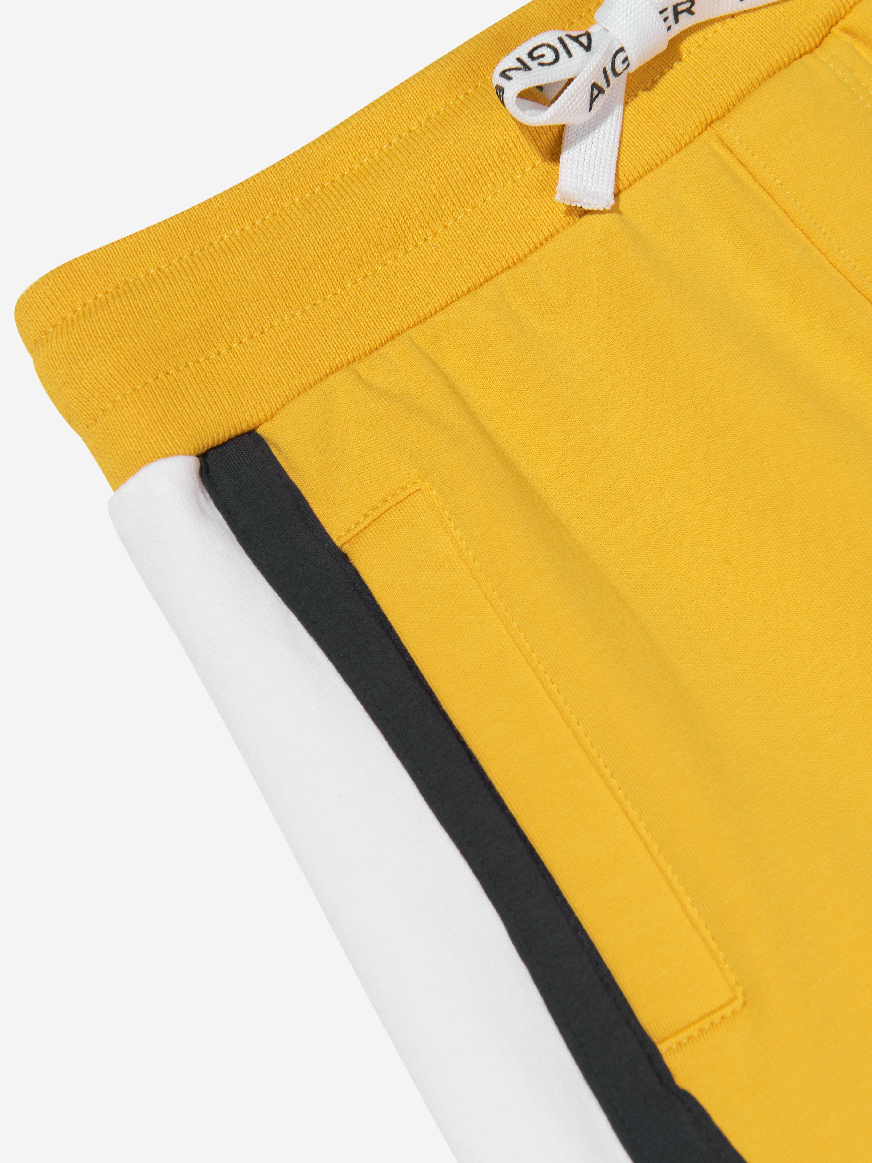 Aigner Boys Logo Bermuda Shorts in Yellow