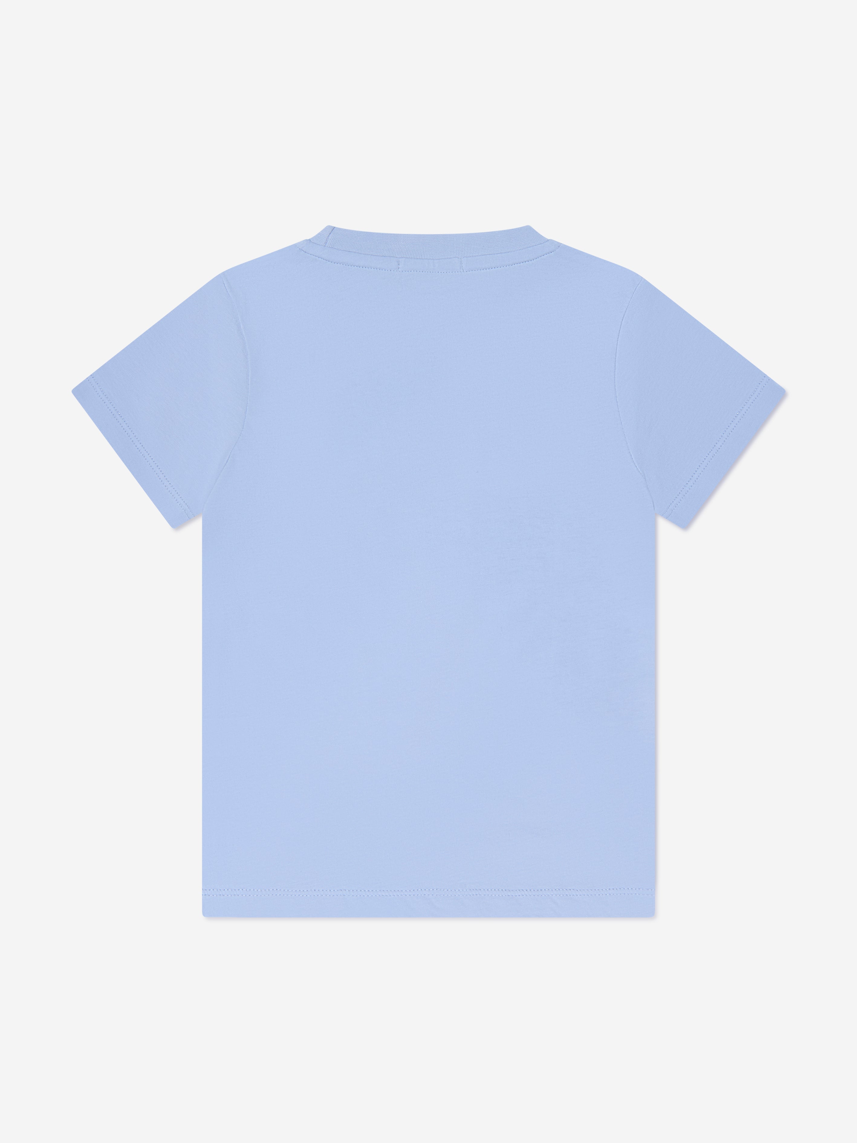 Aigner Boys Geometric Print T-Shirt in Blue