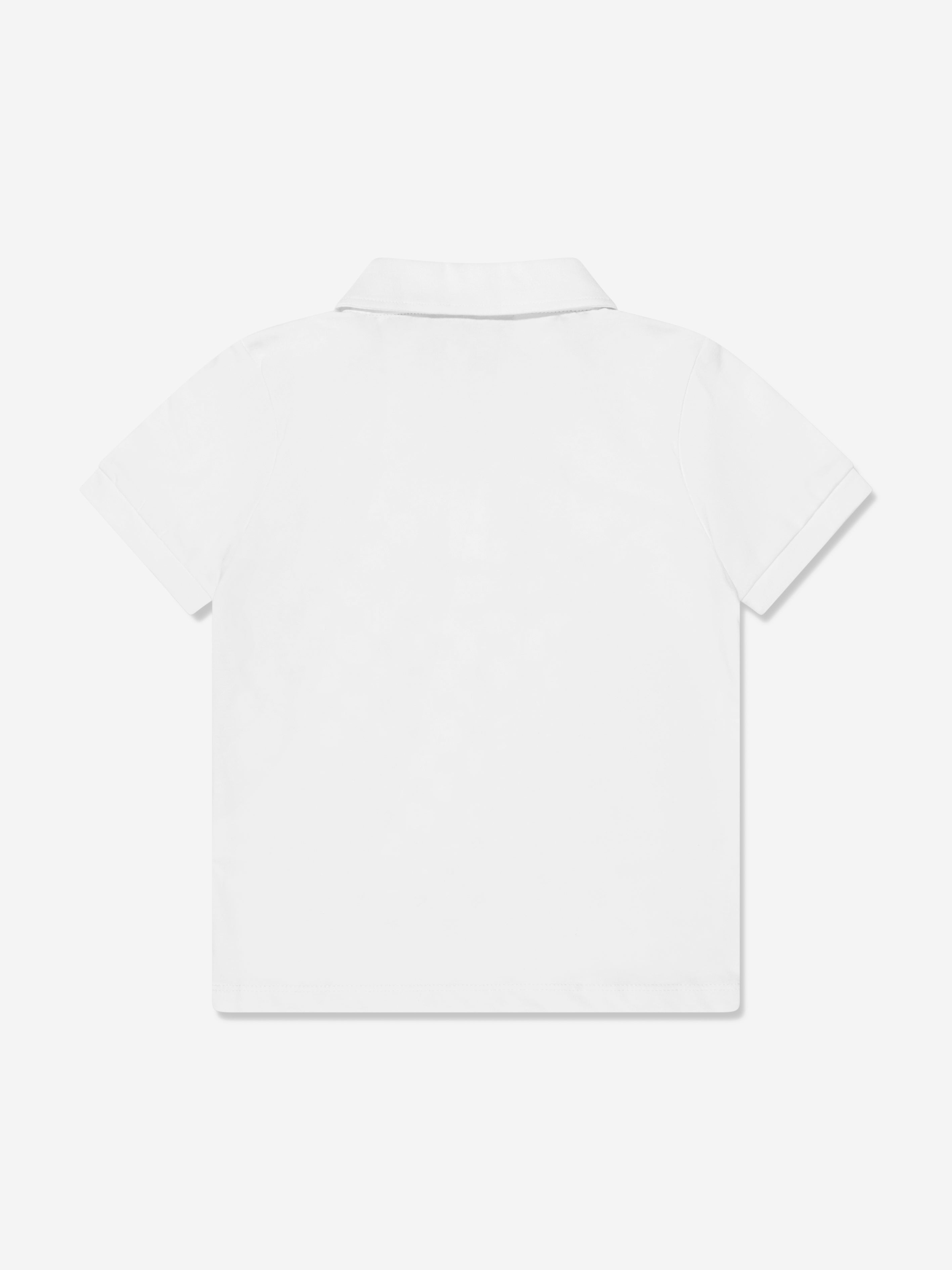 Aigner Boys Logo Polo Shirt in White