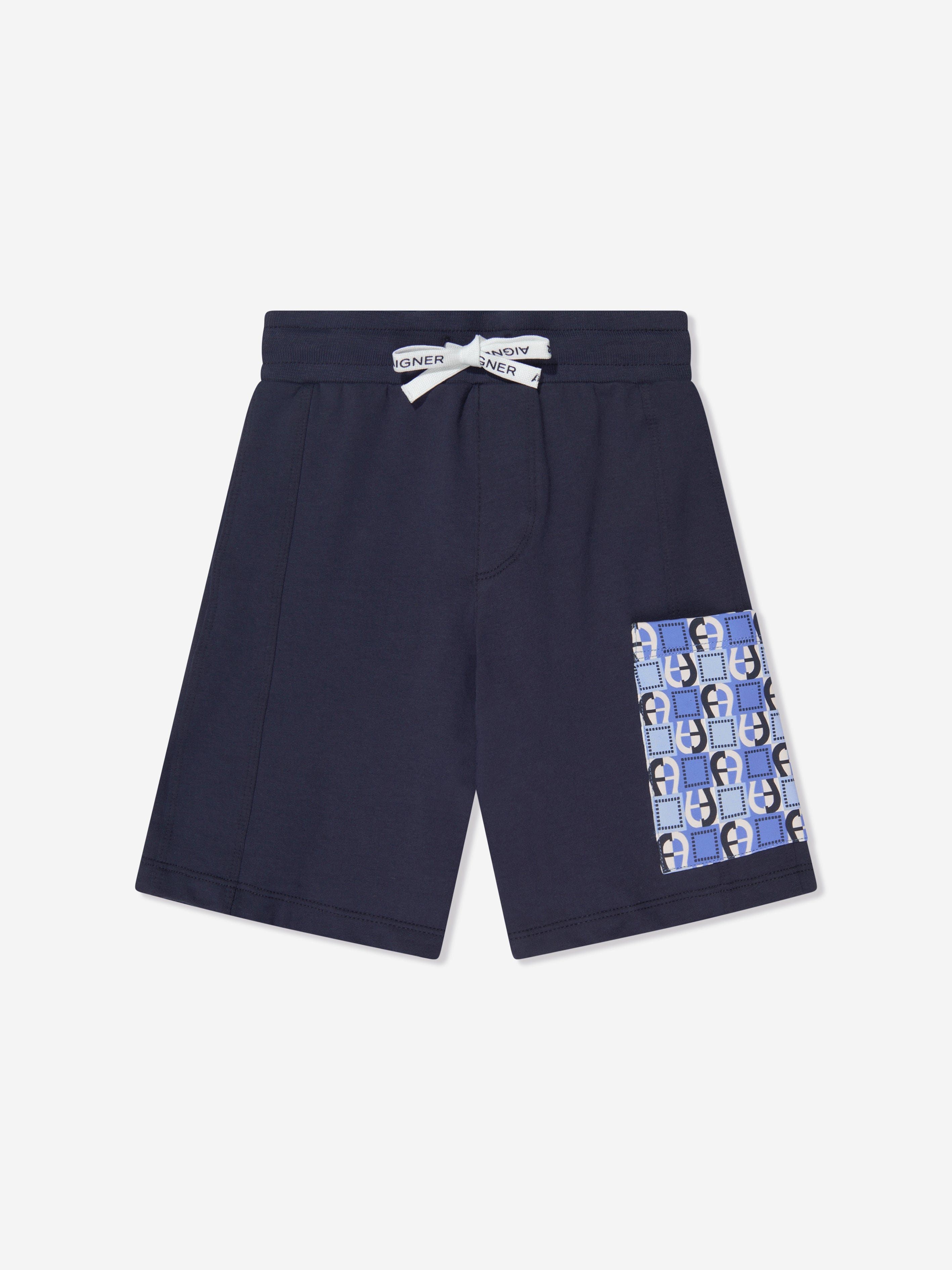 Aigner Boys Pocket Bermuda Shorts in Navy