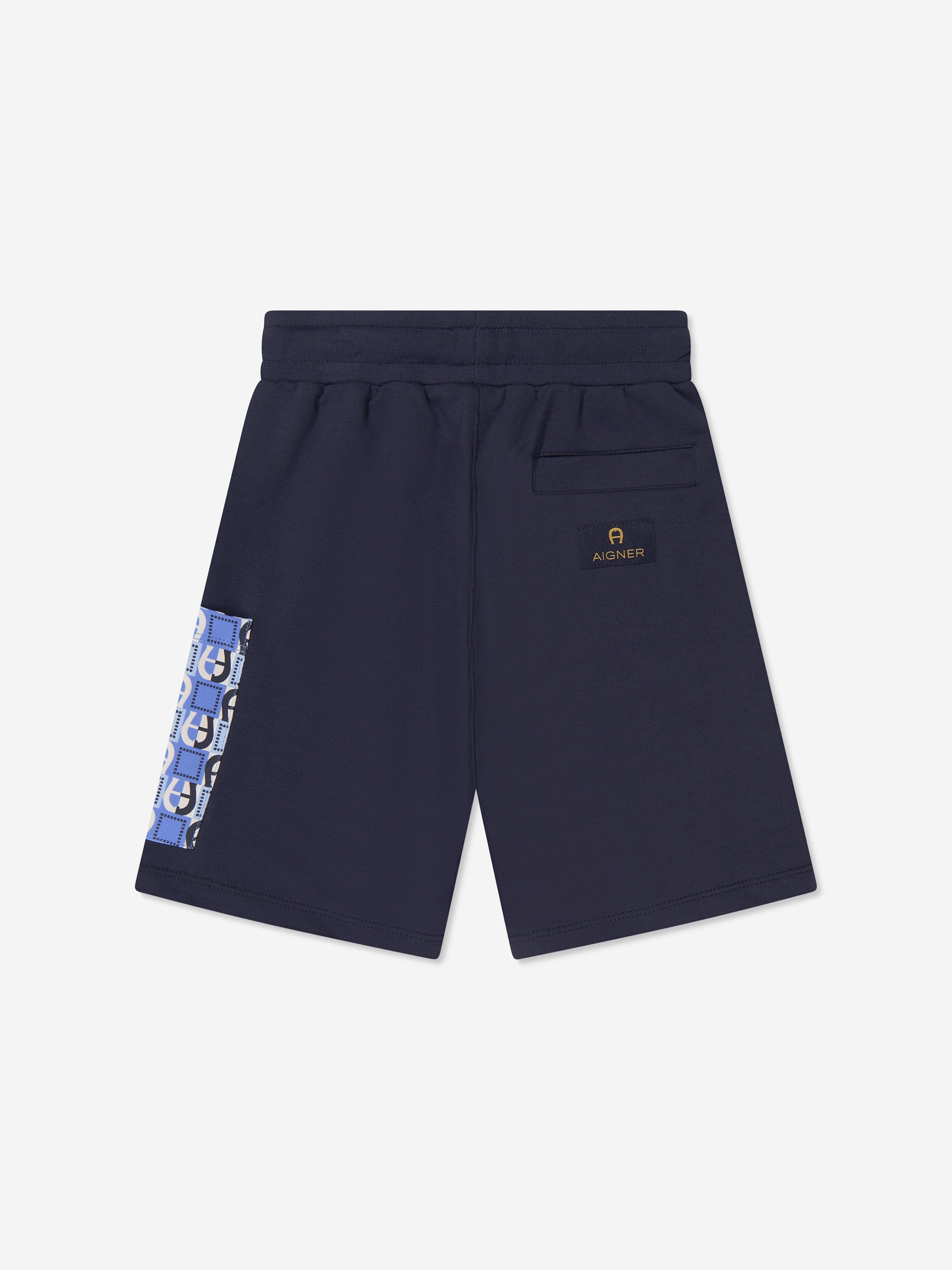 Aigner Boys Pocket Bermuda Shorts in Navy