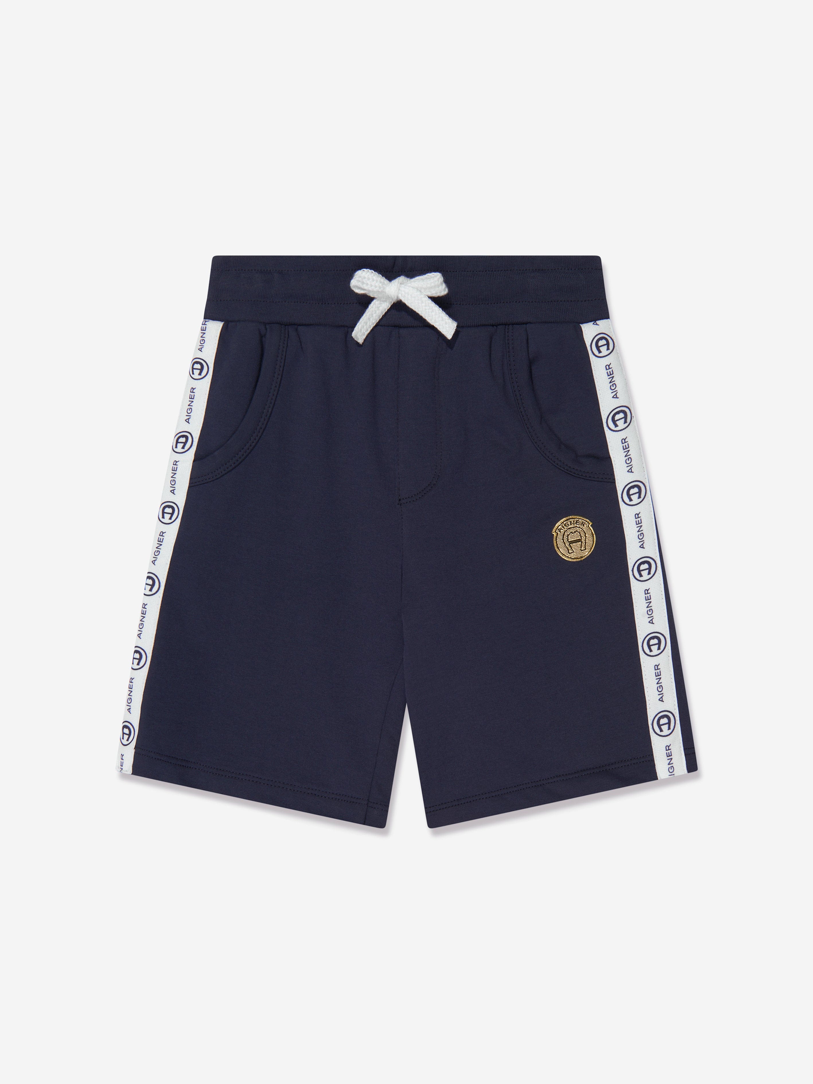 Aigner Boys Logo Shorts in Navy