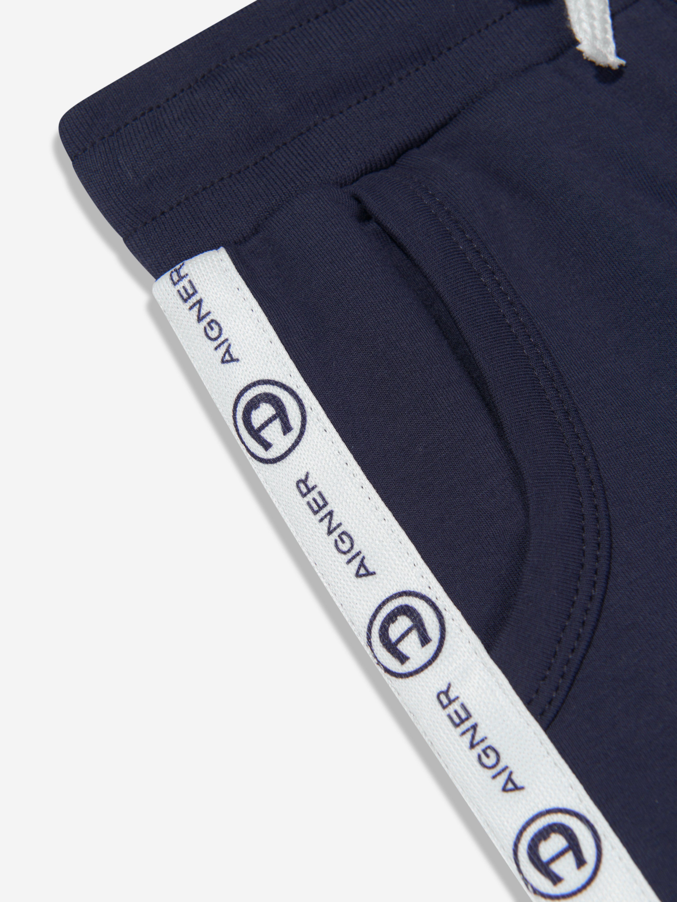 Aigner Boys Logo Shorts in Navy