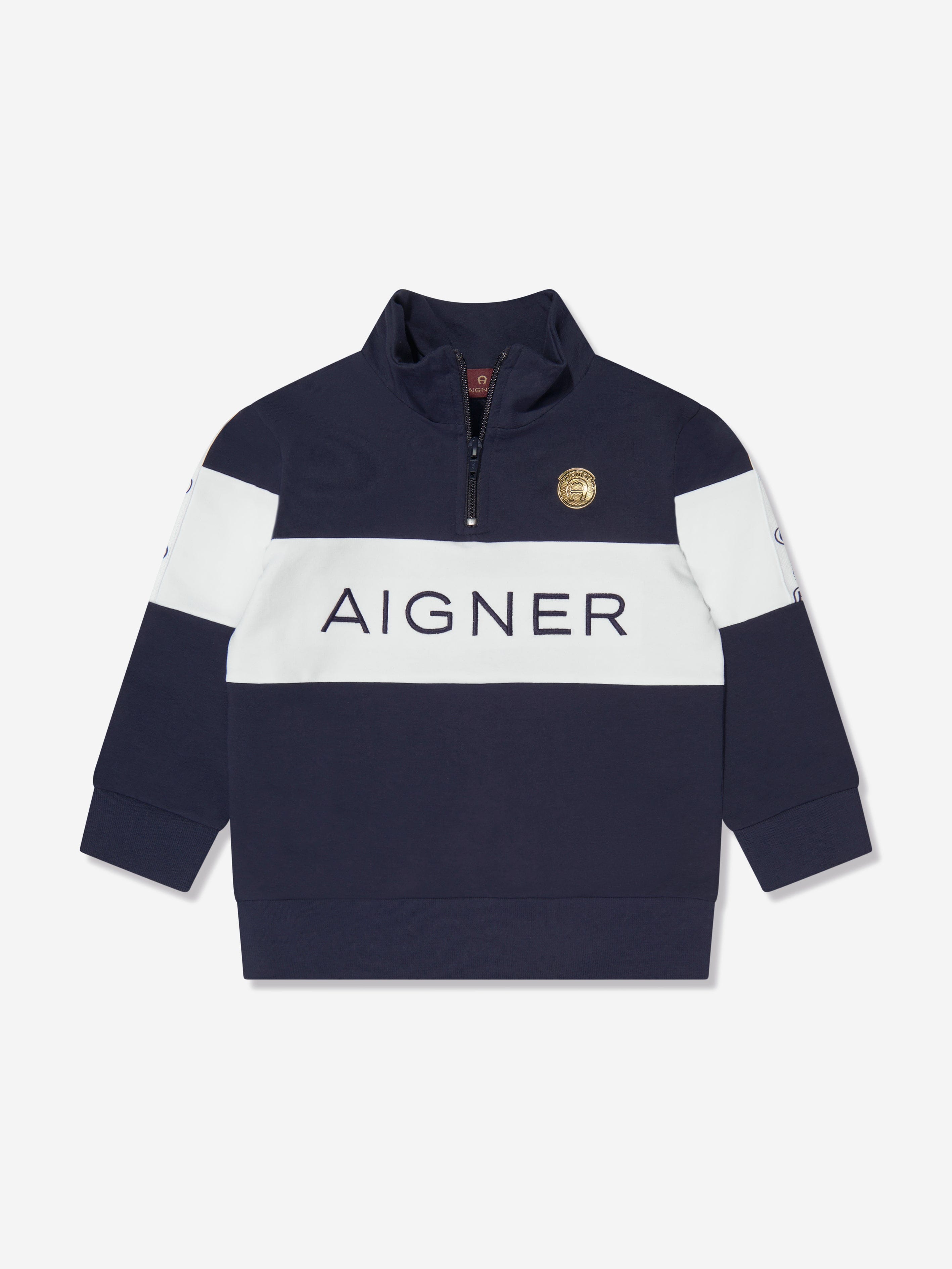 Aigner Boys Logo Sweatshirt in Navy