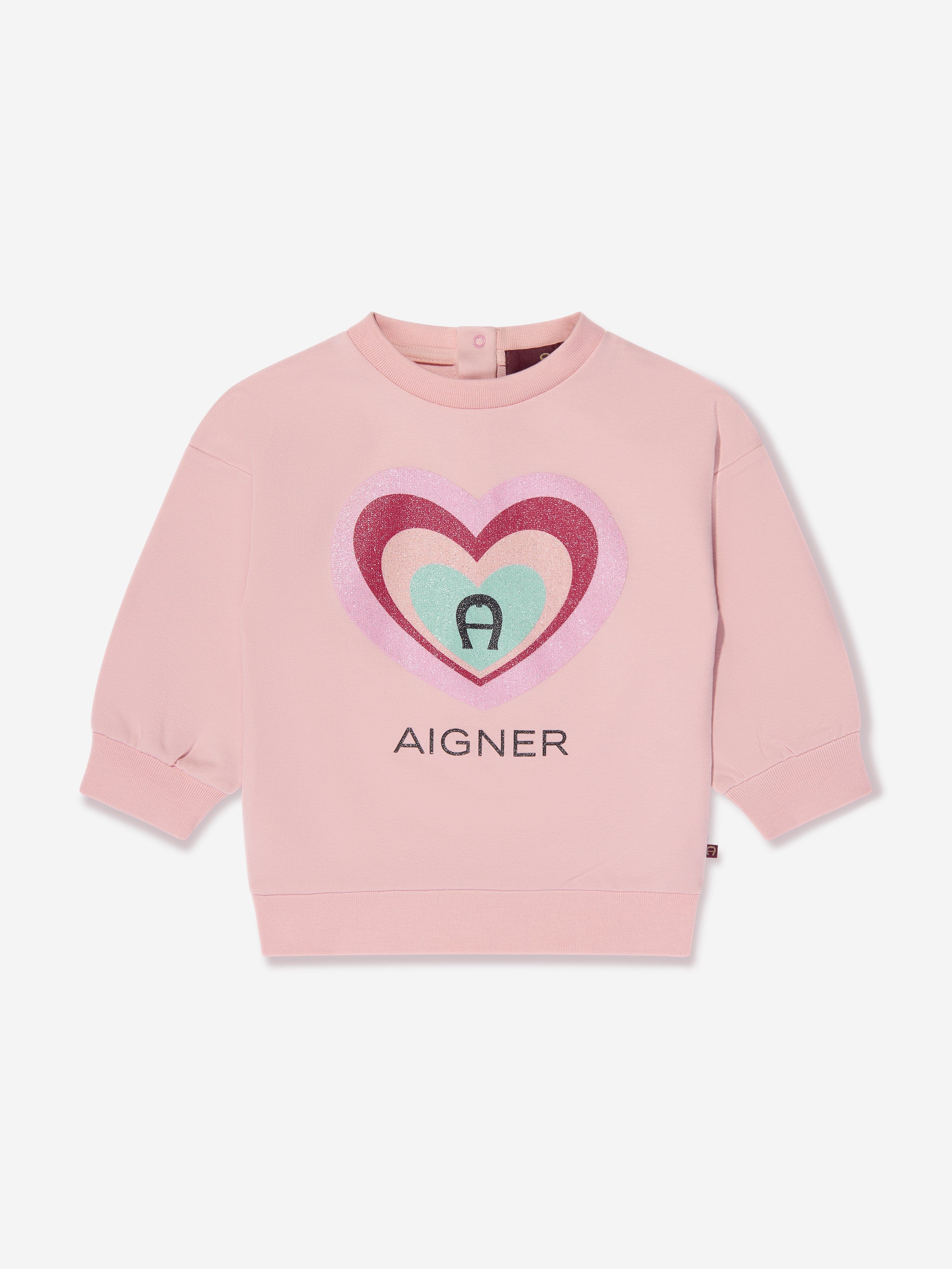 Aigner Baby Girls Logo Sweatshirt in Pink