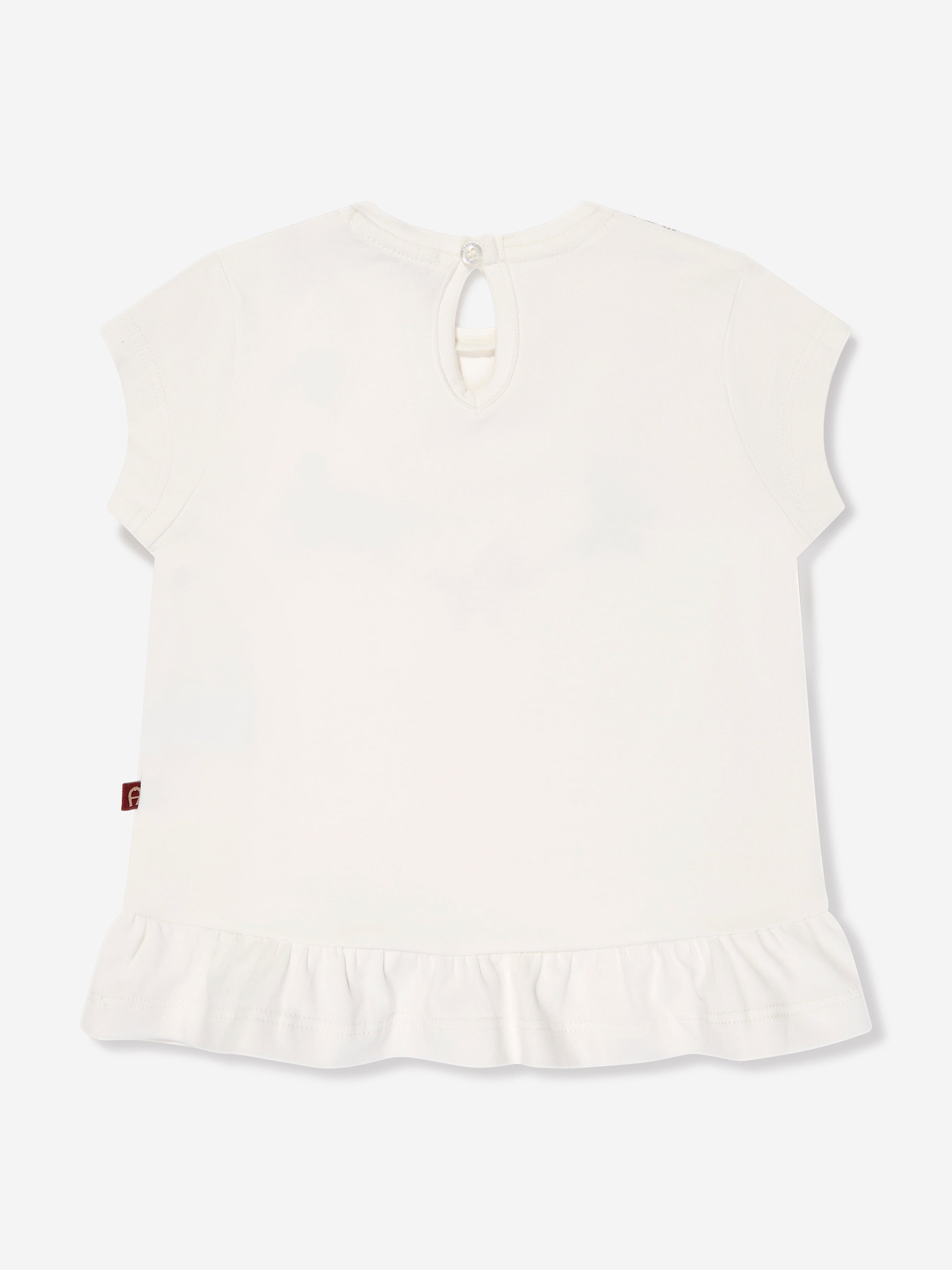 Aigner Baby Girls Necklace Print T-Shirt in Ivory