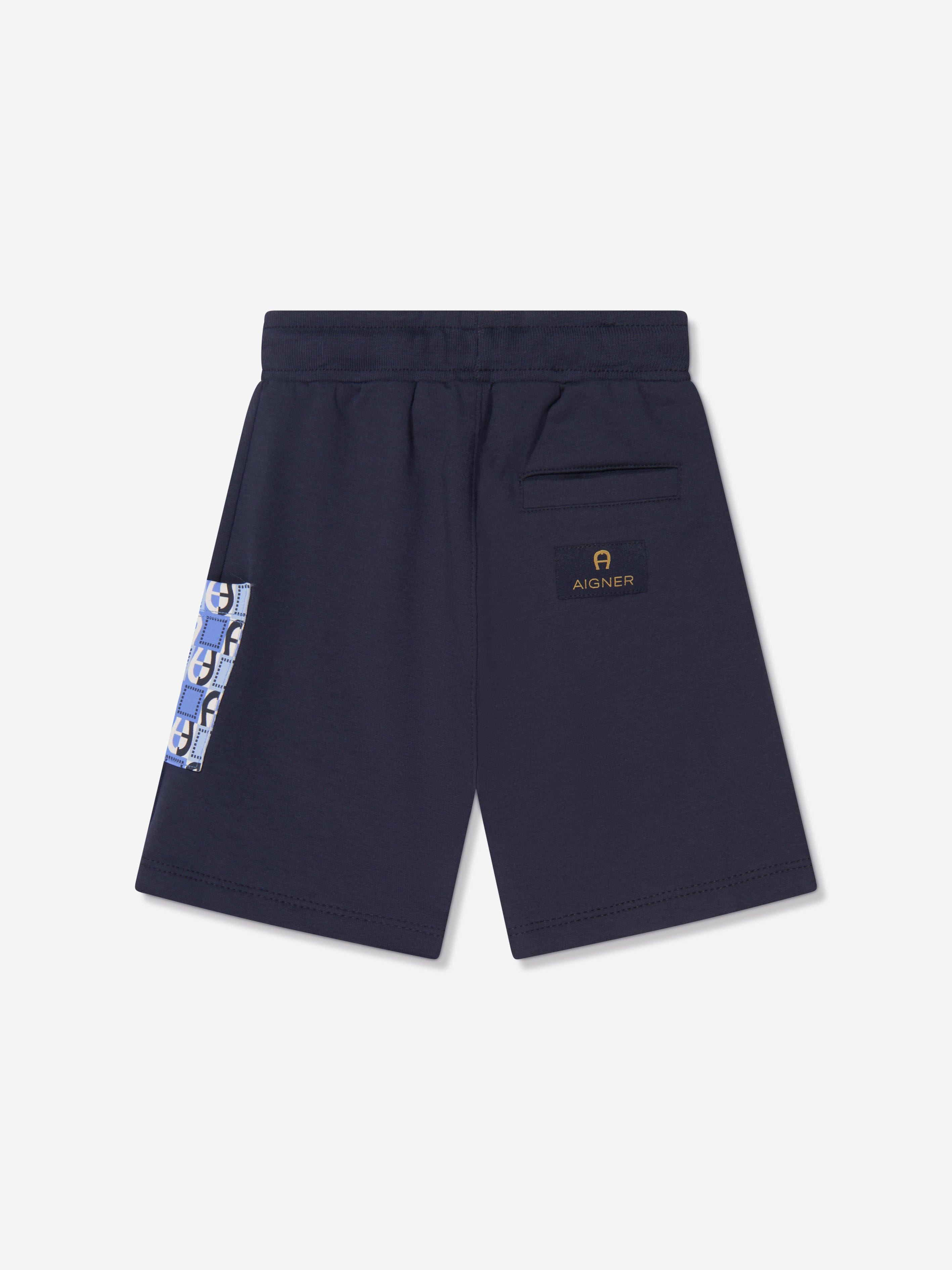 Aigner Baby Boys Logo Shorts in Navy