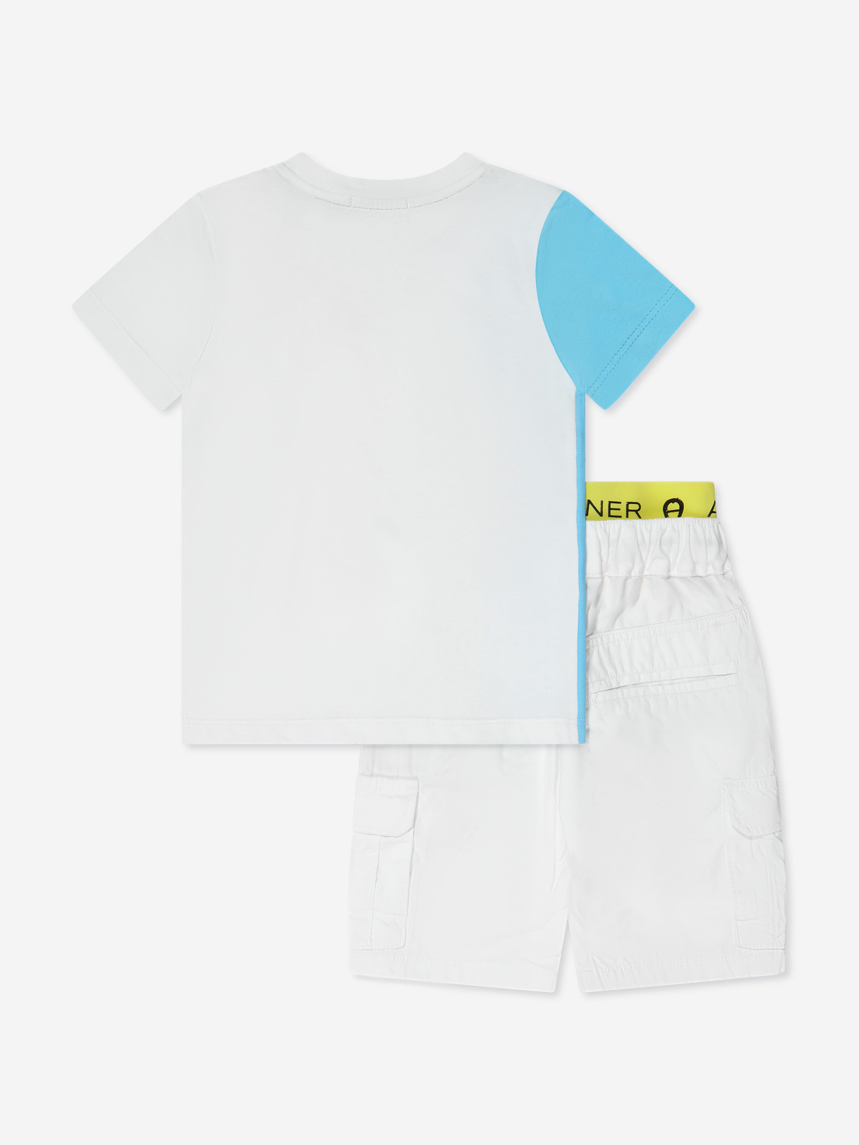 Aigner Boys T-Shirt And Shorts Set in Blue