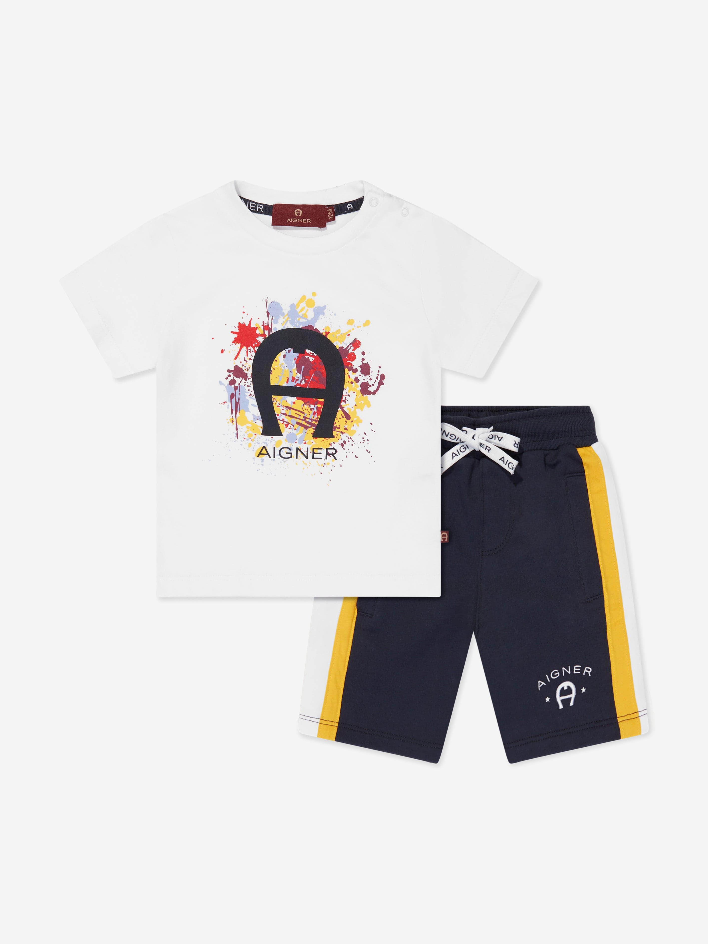 Aigner Baby Boys T-Shirt And Shorts Set in White