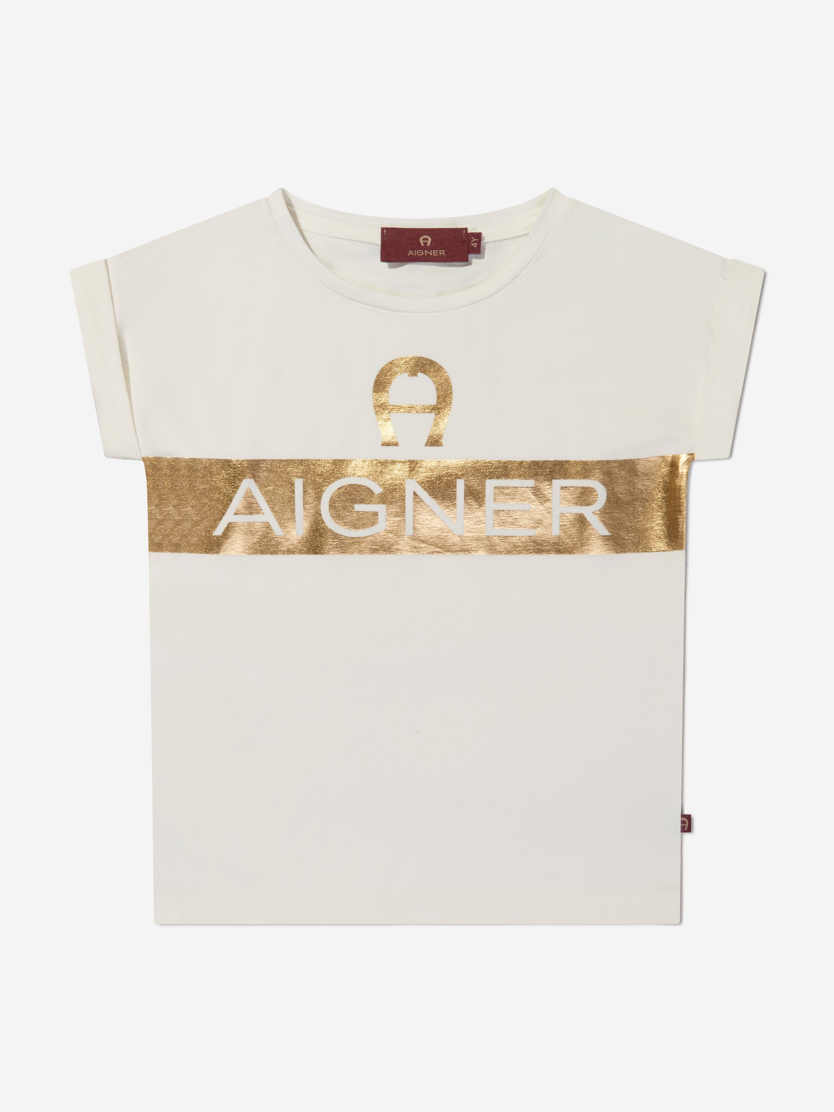 Aigner Girls Cotton Jersey  Logo Print T-Shirt