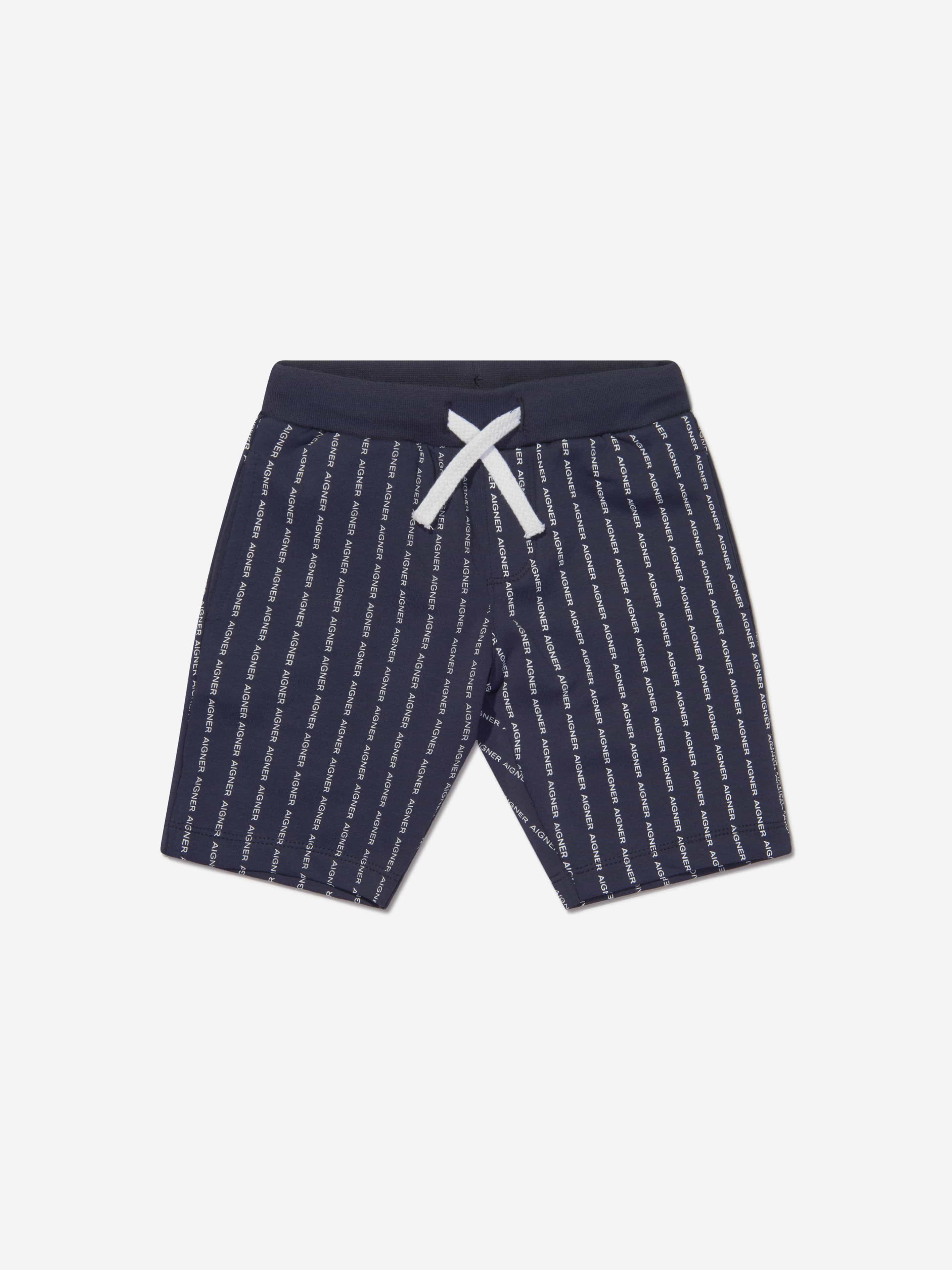 Aigner Boys Cotton Logo Bermuda Shorts