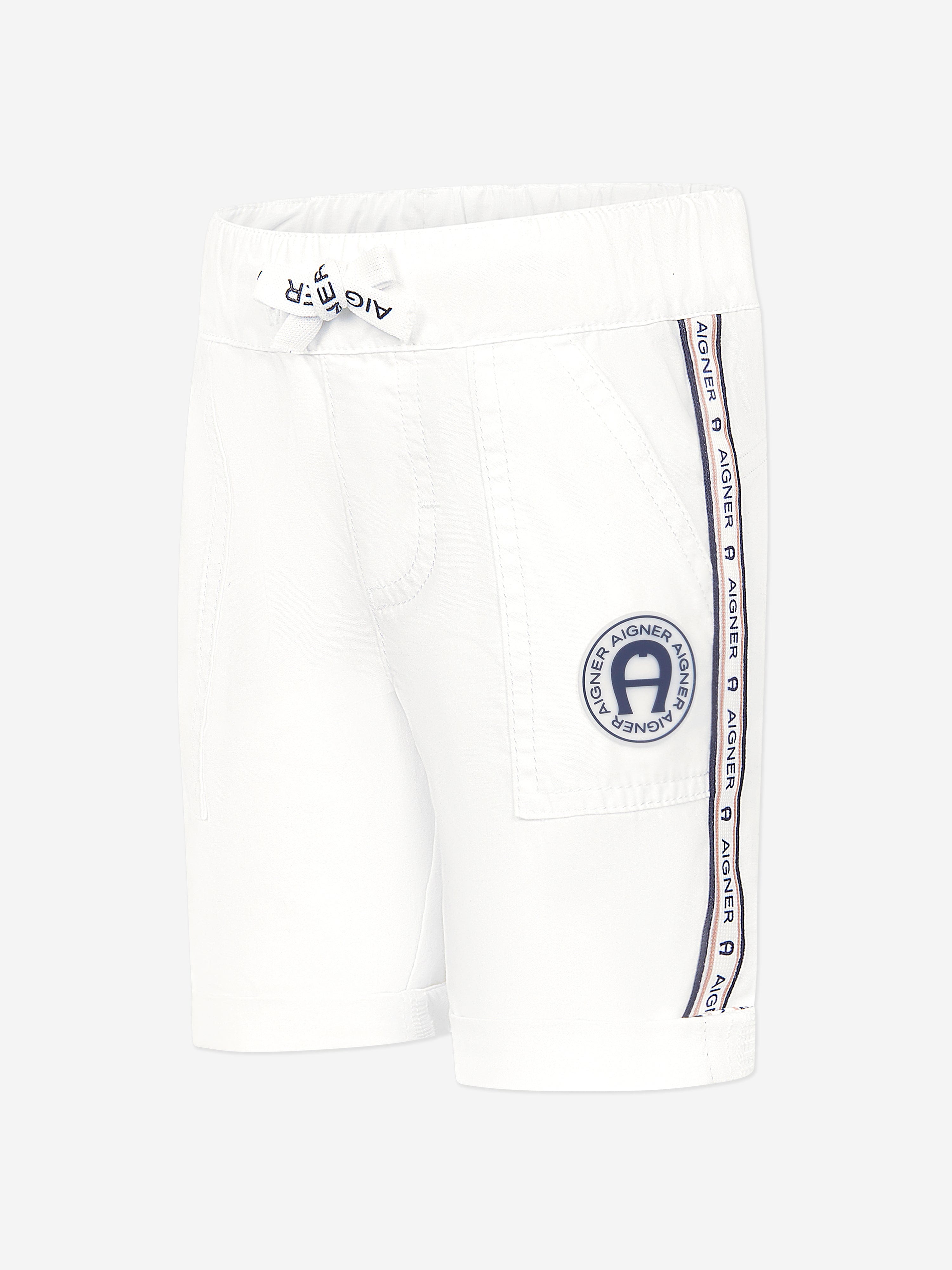 Aigner Baby Boys Cotton Poplin Logo Shorts