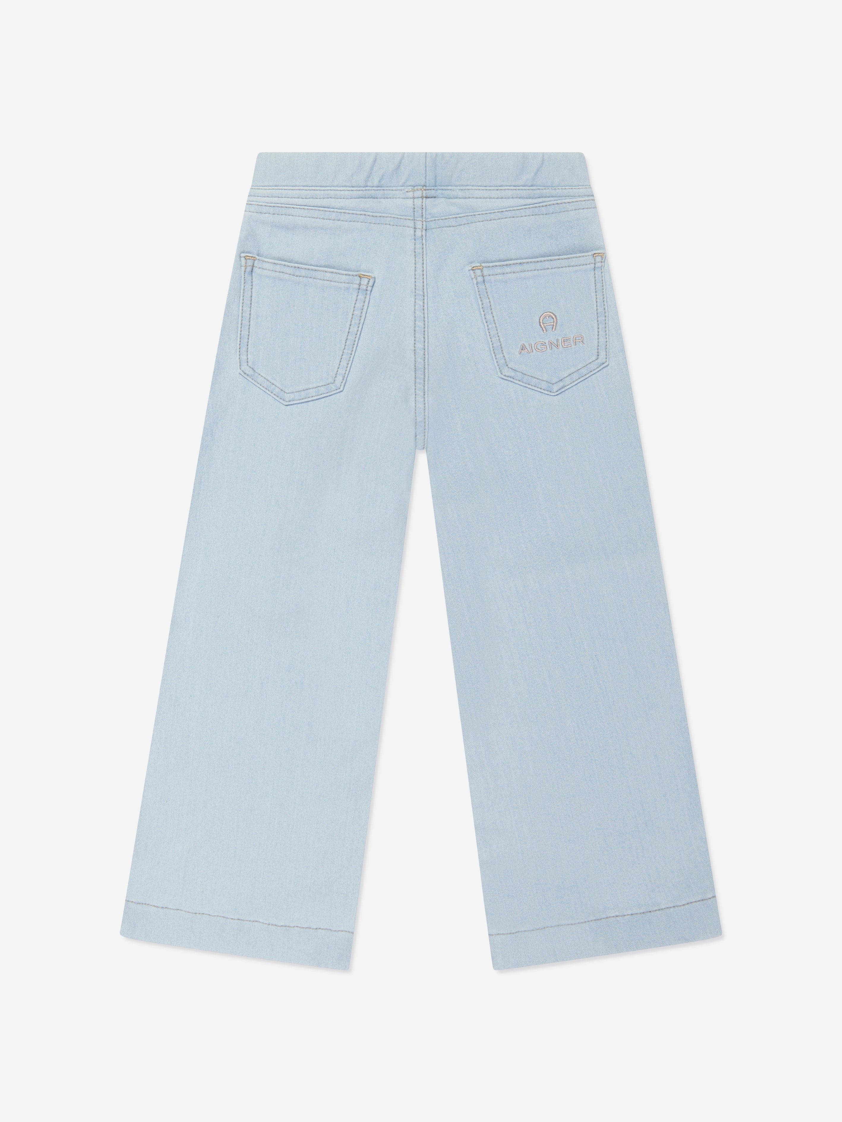 Aigner Girls Sweat Denim Trousers in Blue