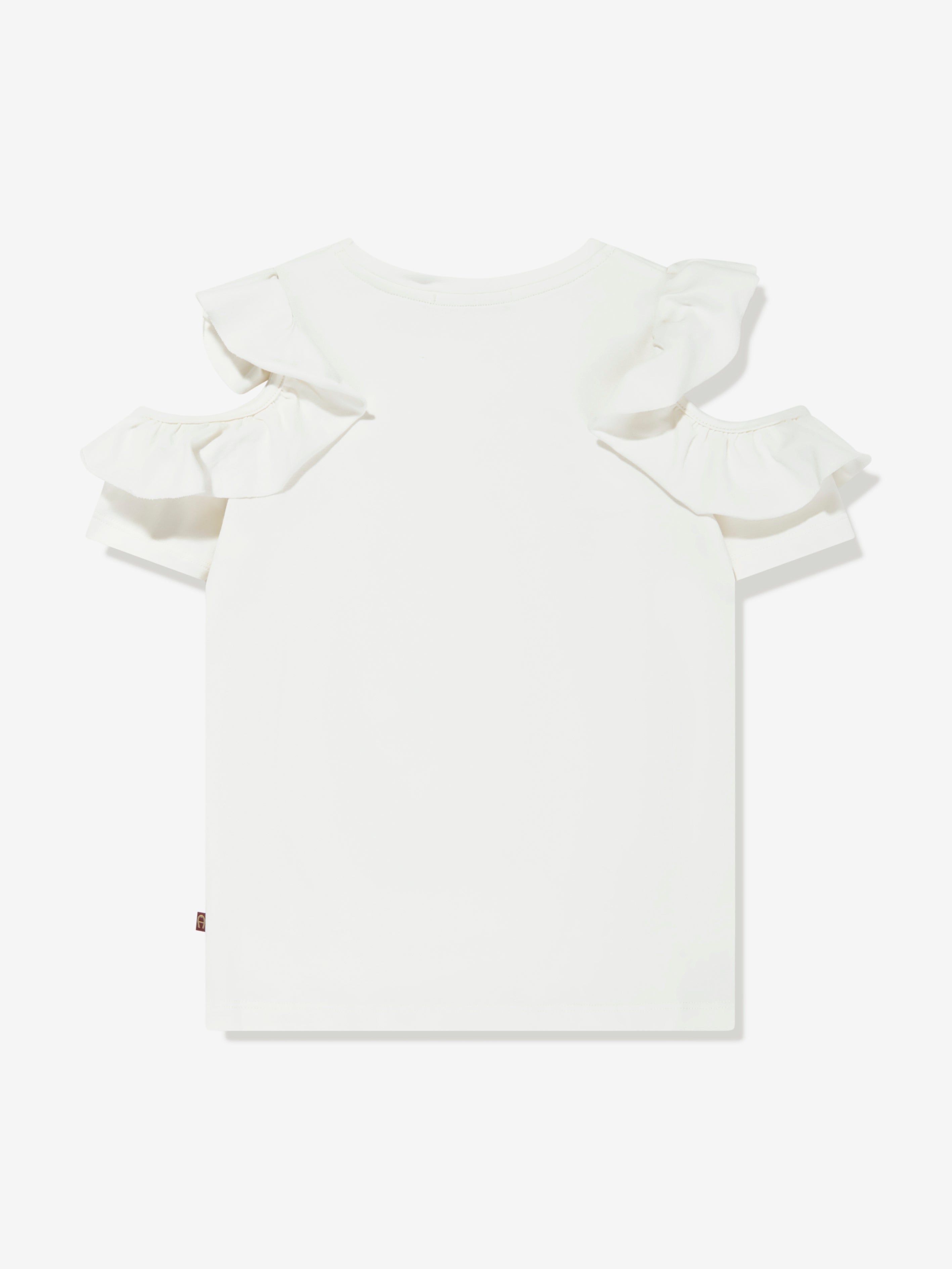 Aigner Girls Logo Print T-Shirt in White