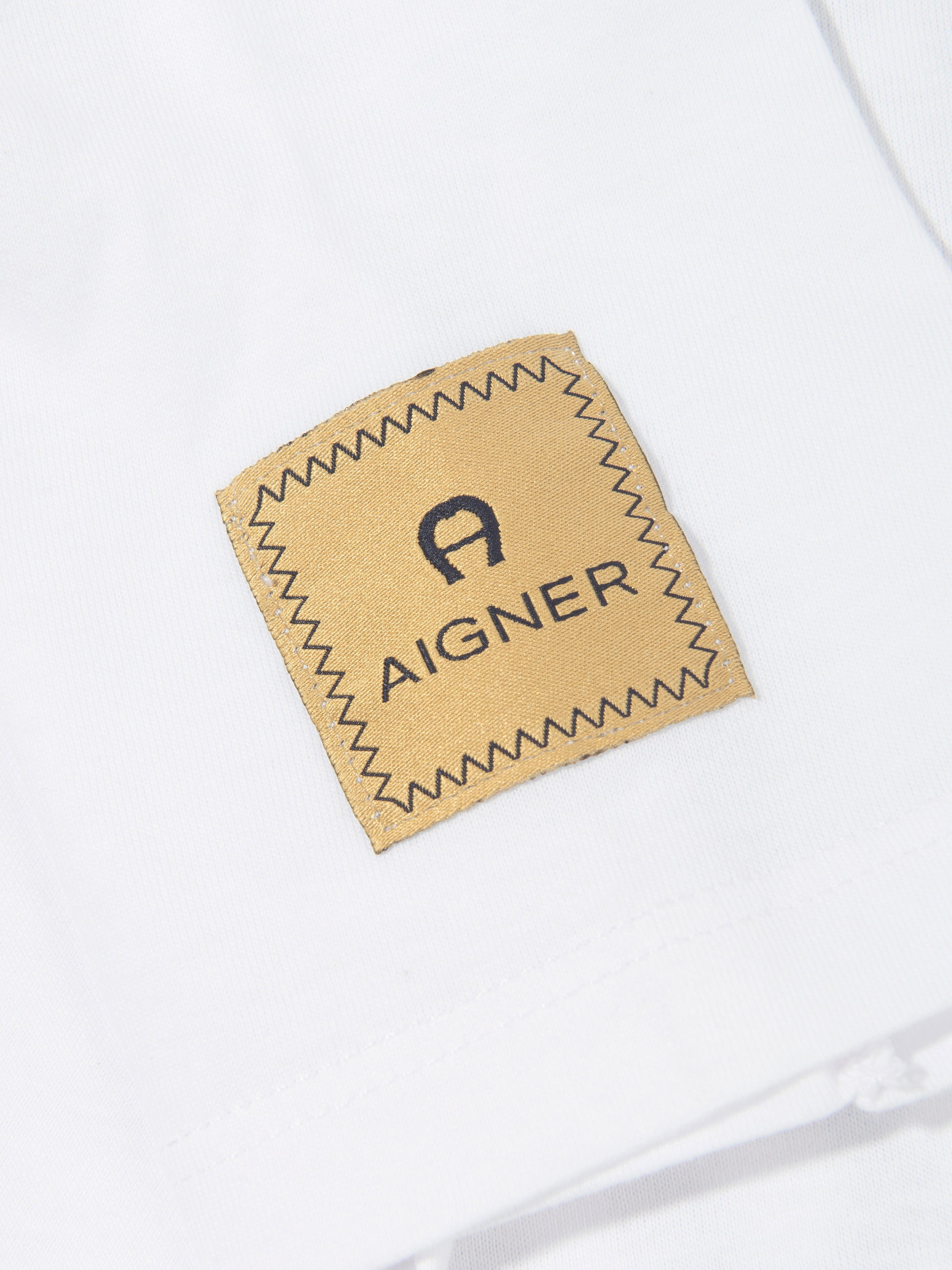 Aigner Boys Logo Print T-Shirt in White