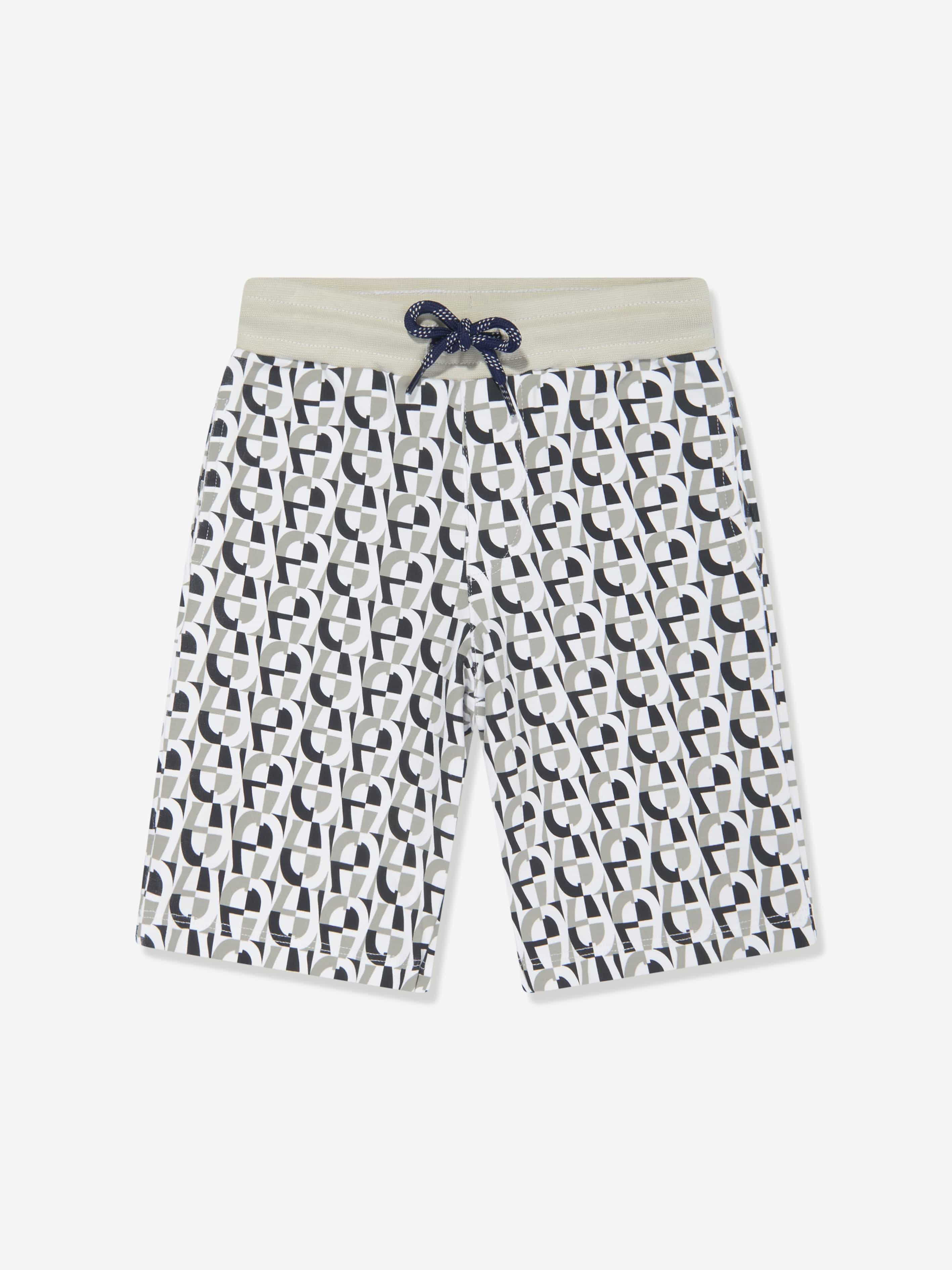 Aigner Boys Logo Bermuda Shorts in Grey