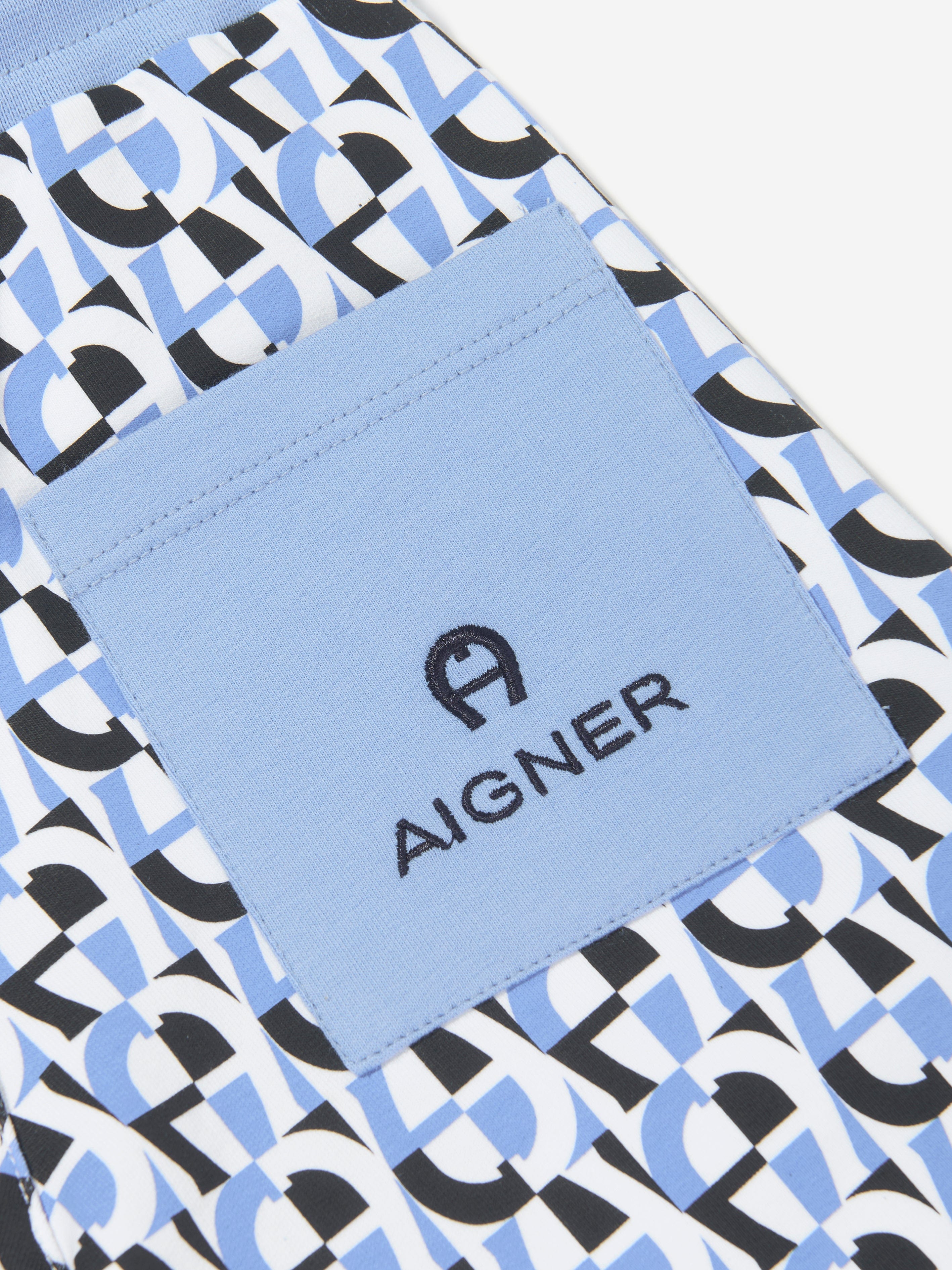 Aigner Boys Logo Bermuda Shorts in Blue