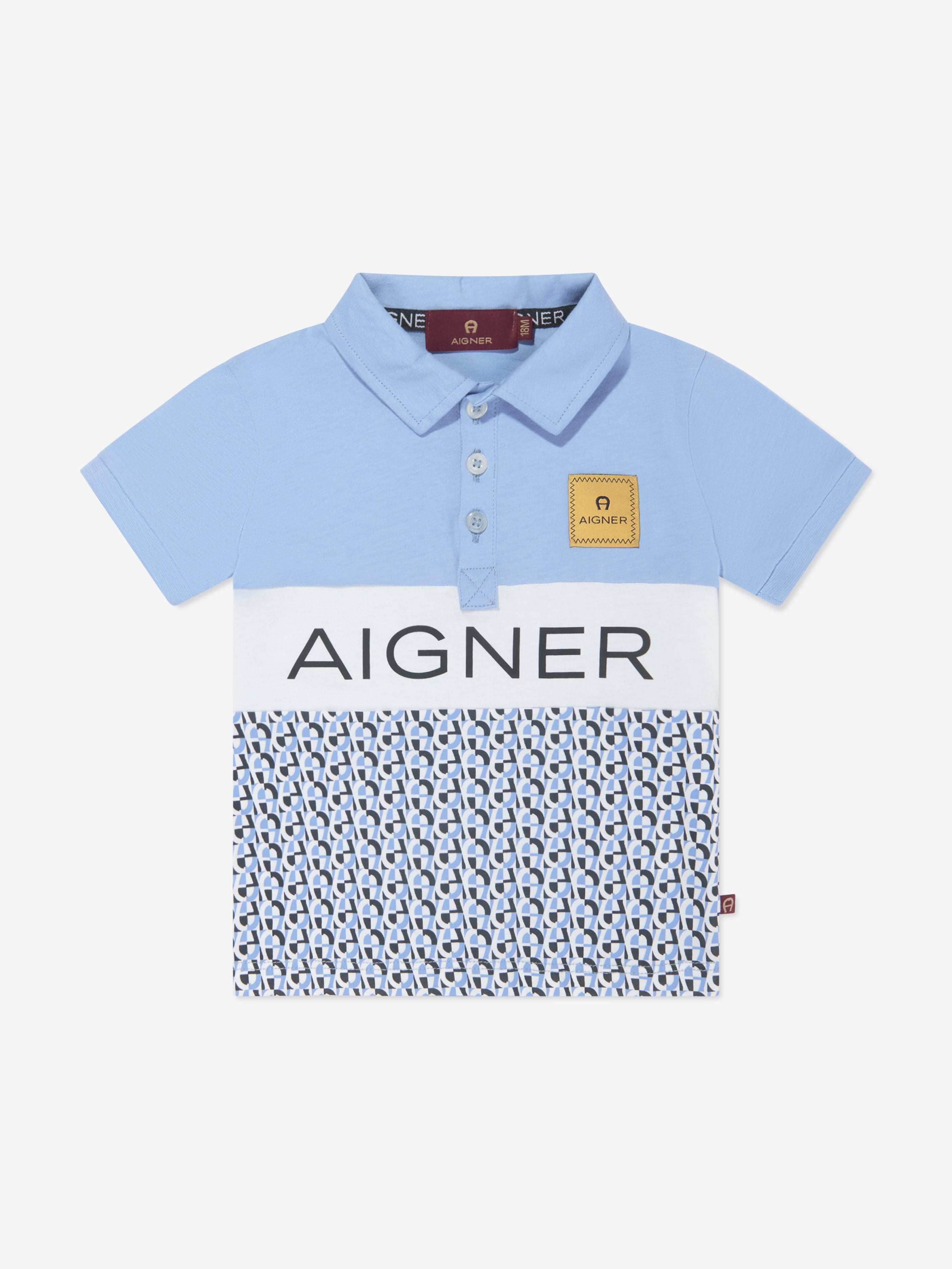 Aigner Baby Boys Logo Polo Shirt in Blue