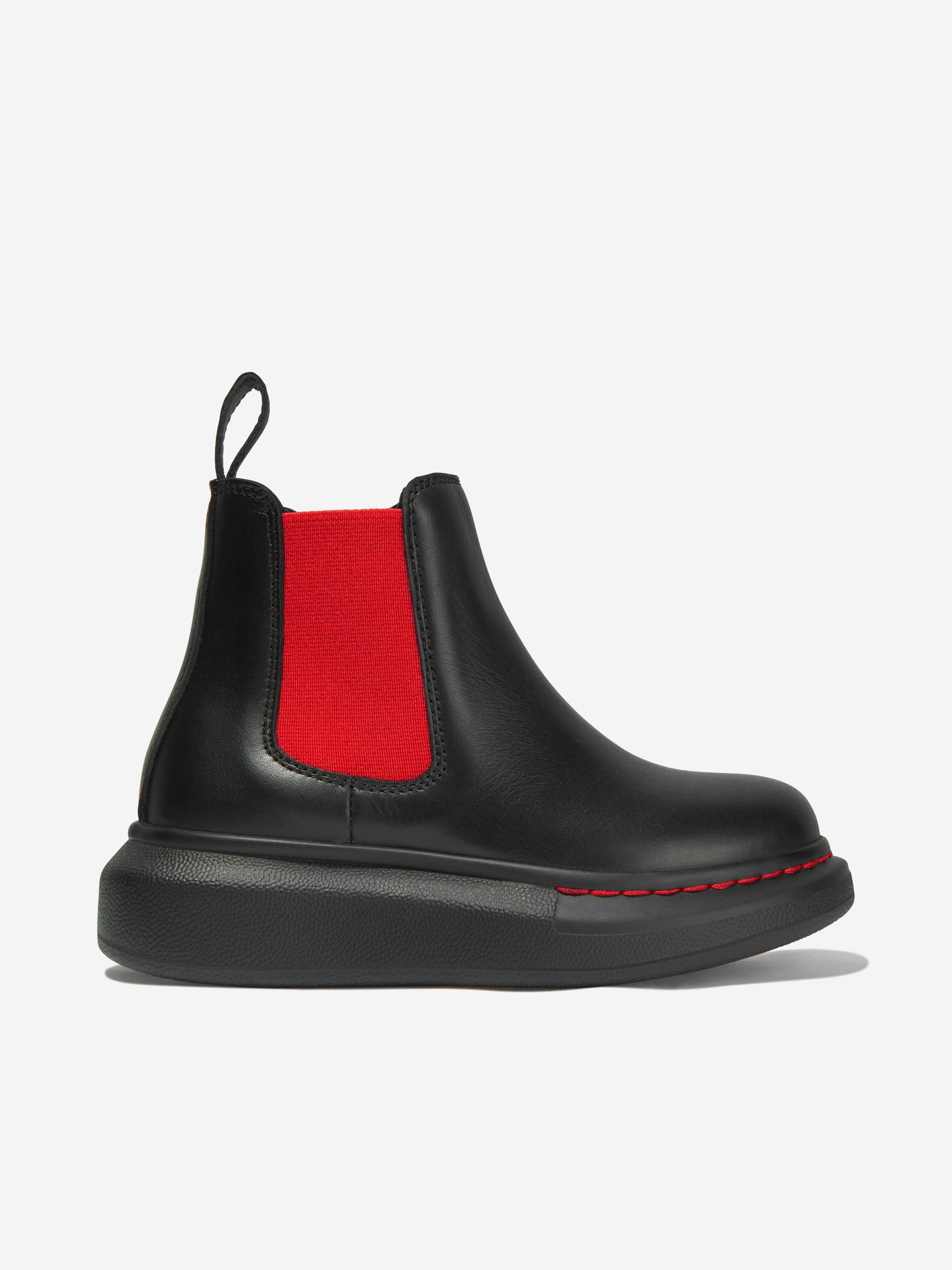 Alexander McQueen Kids Leather Chunky Chelsea Boots