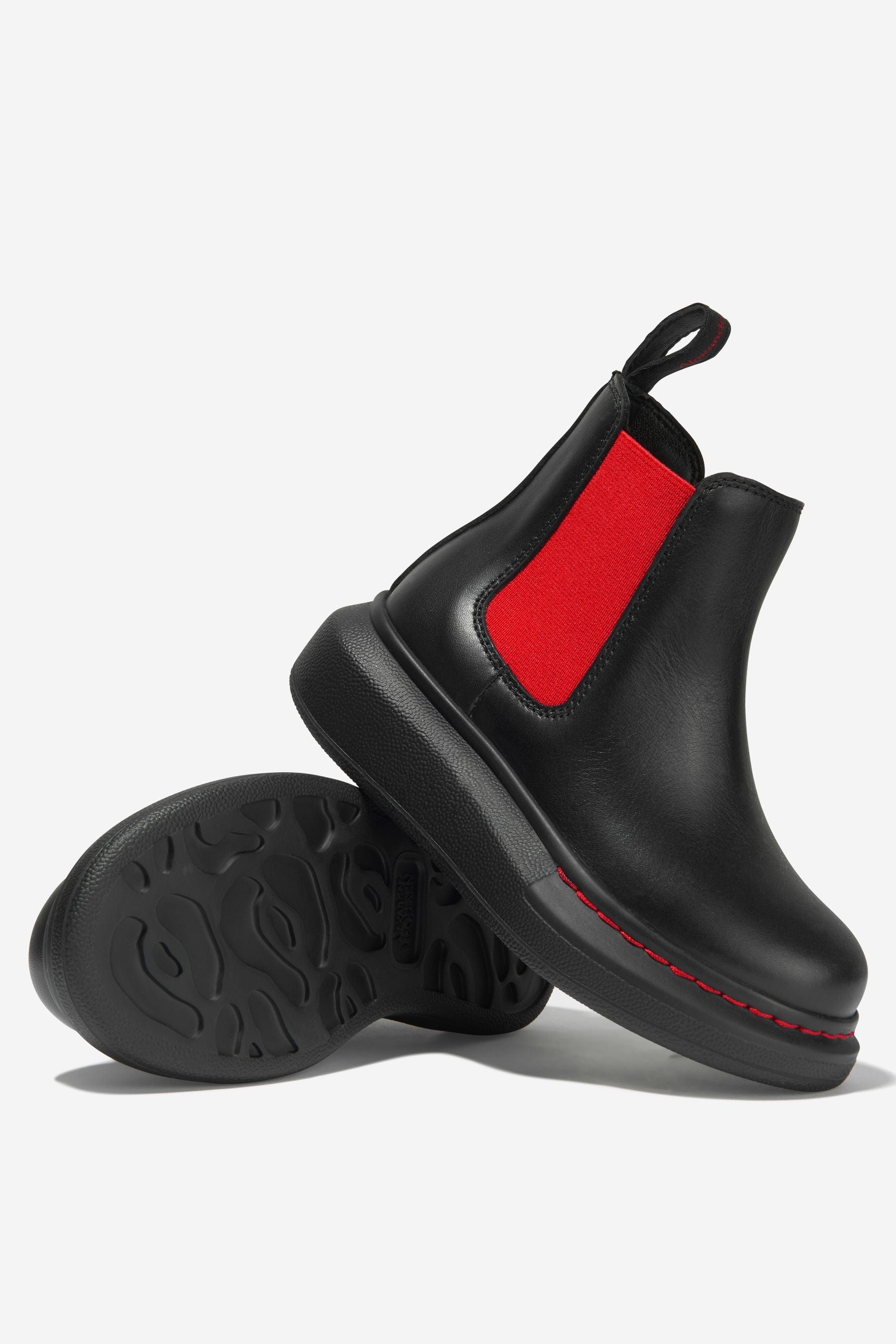 Alexander McQueen Kids Leather Chunky Chelsea Boots