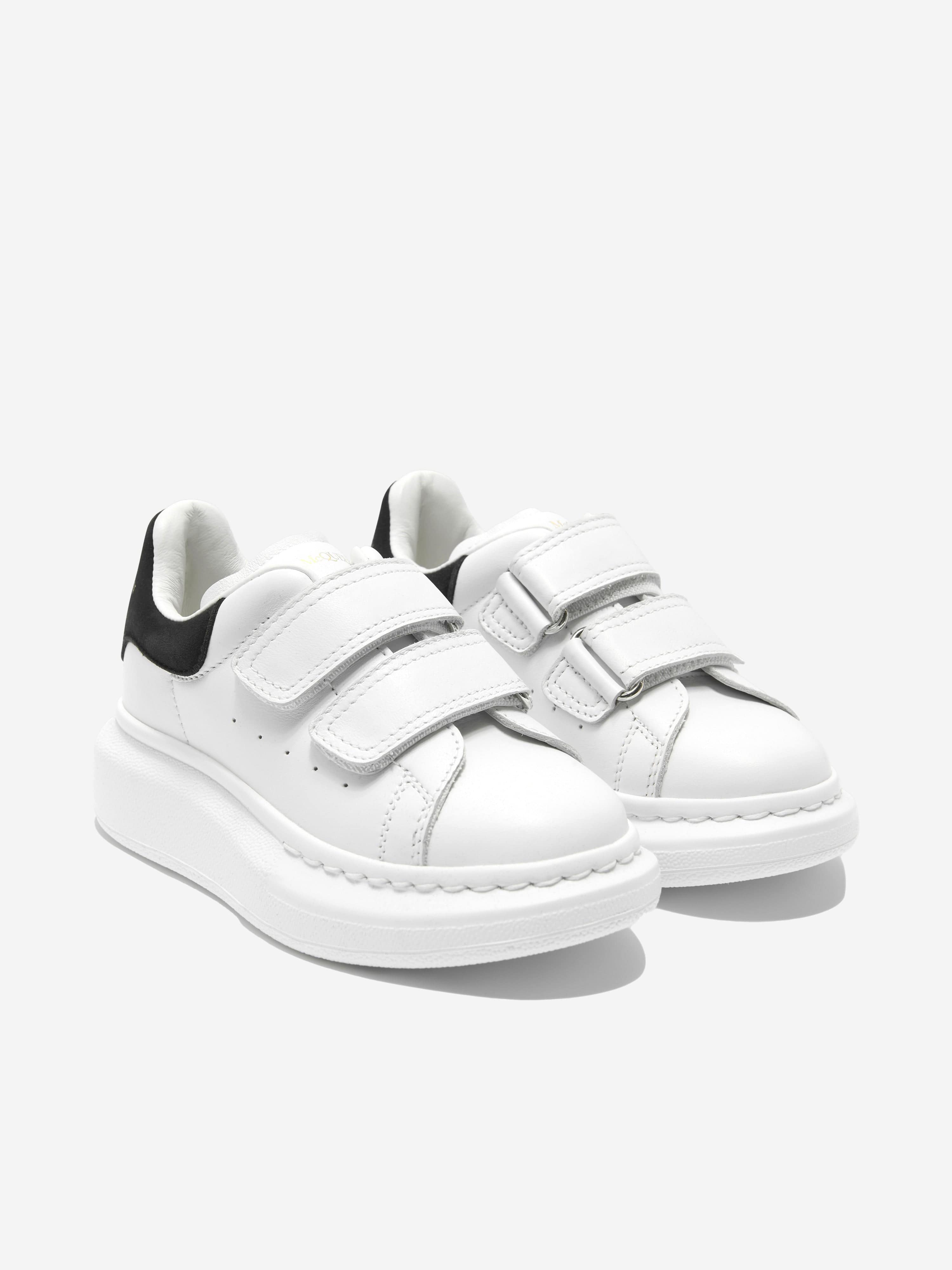 Alexander McQueen Kids Leather Velcro Strap Chunky Trainers