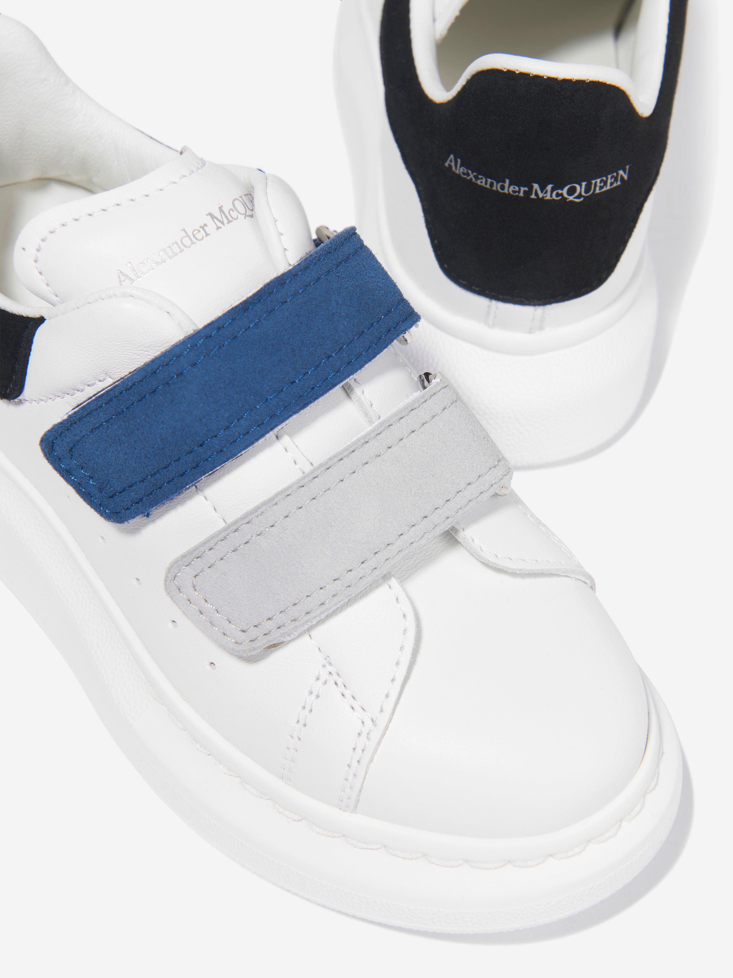 Alexander McQueen Kids Leather Velcro Strap Chunky Trainers