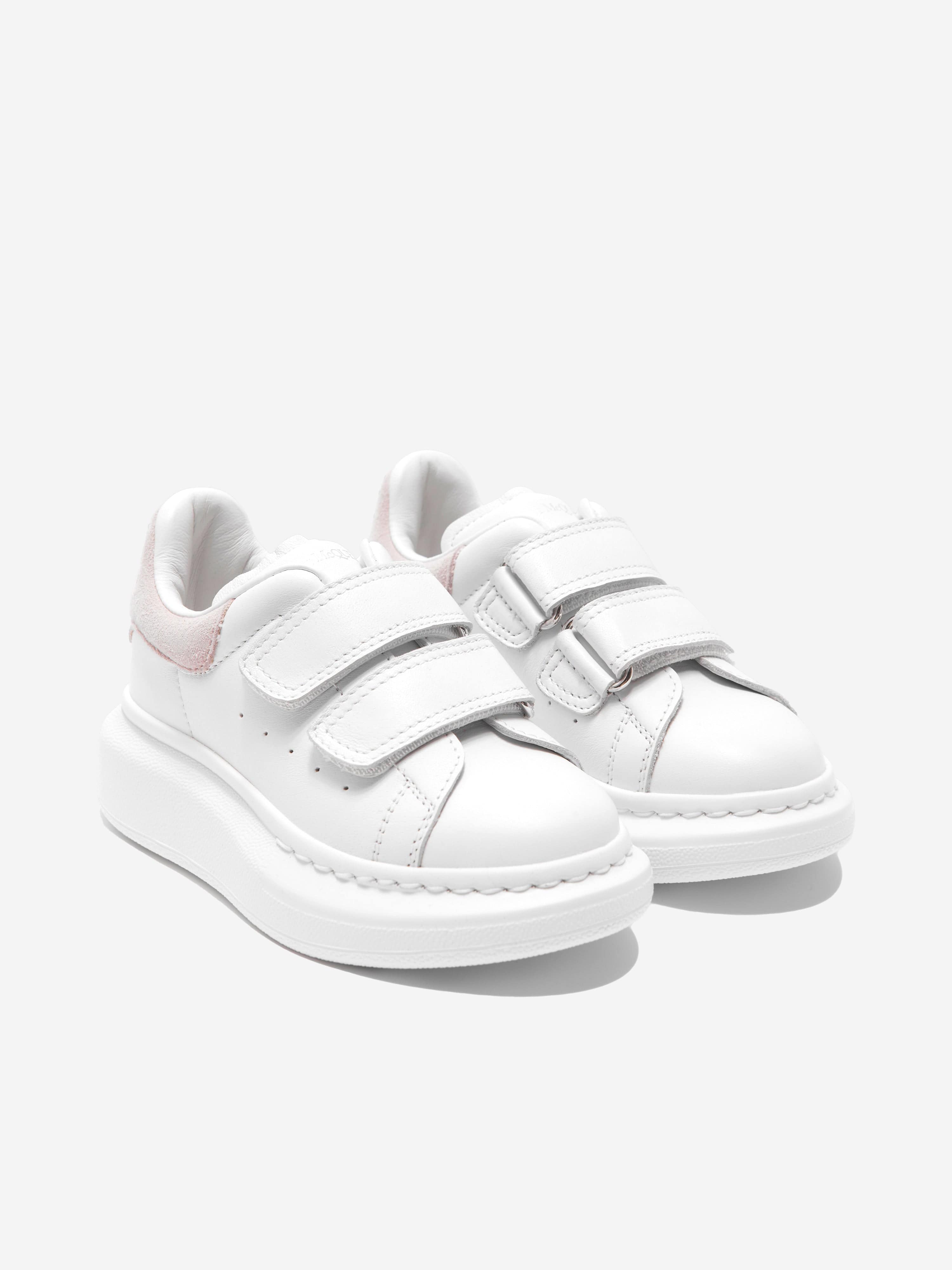 Alexander McQueen Kids Leather Velcro Strap Chunky Trainers