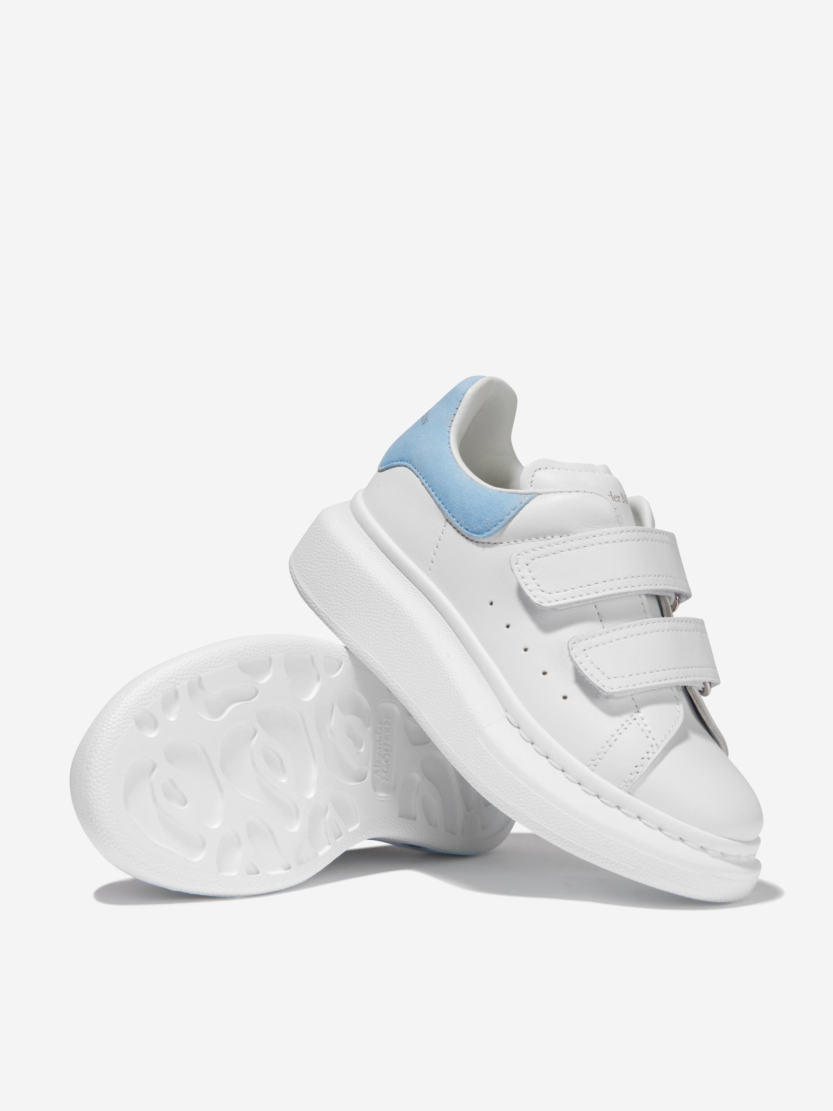 Alexander McQueen Kids Leather Velcro Strap Chunky Trainers