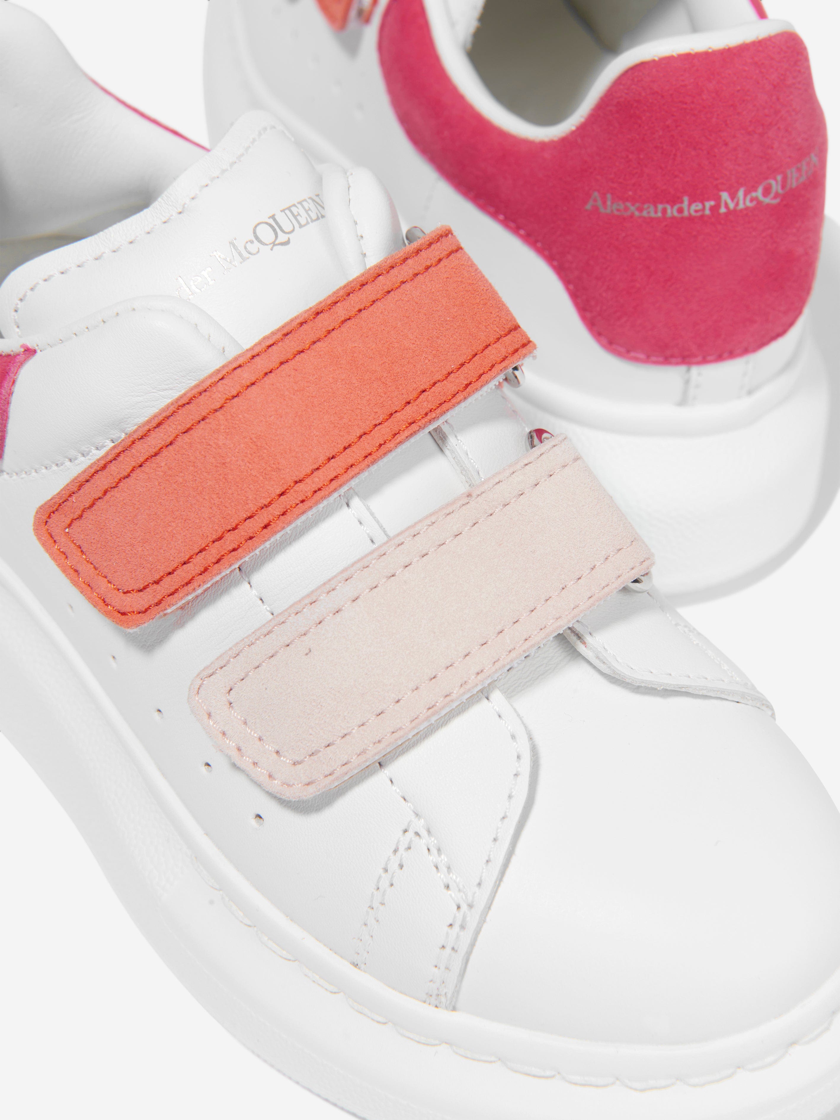 Alexander McQueen Girls Leather Velcro Strap Chunky Trainers