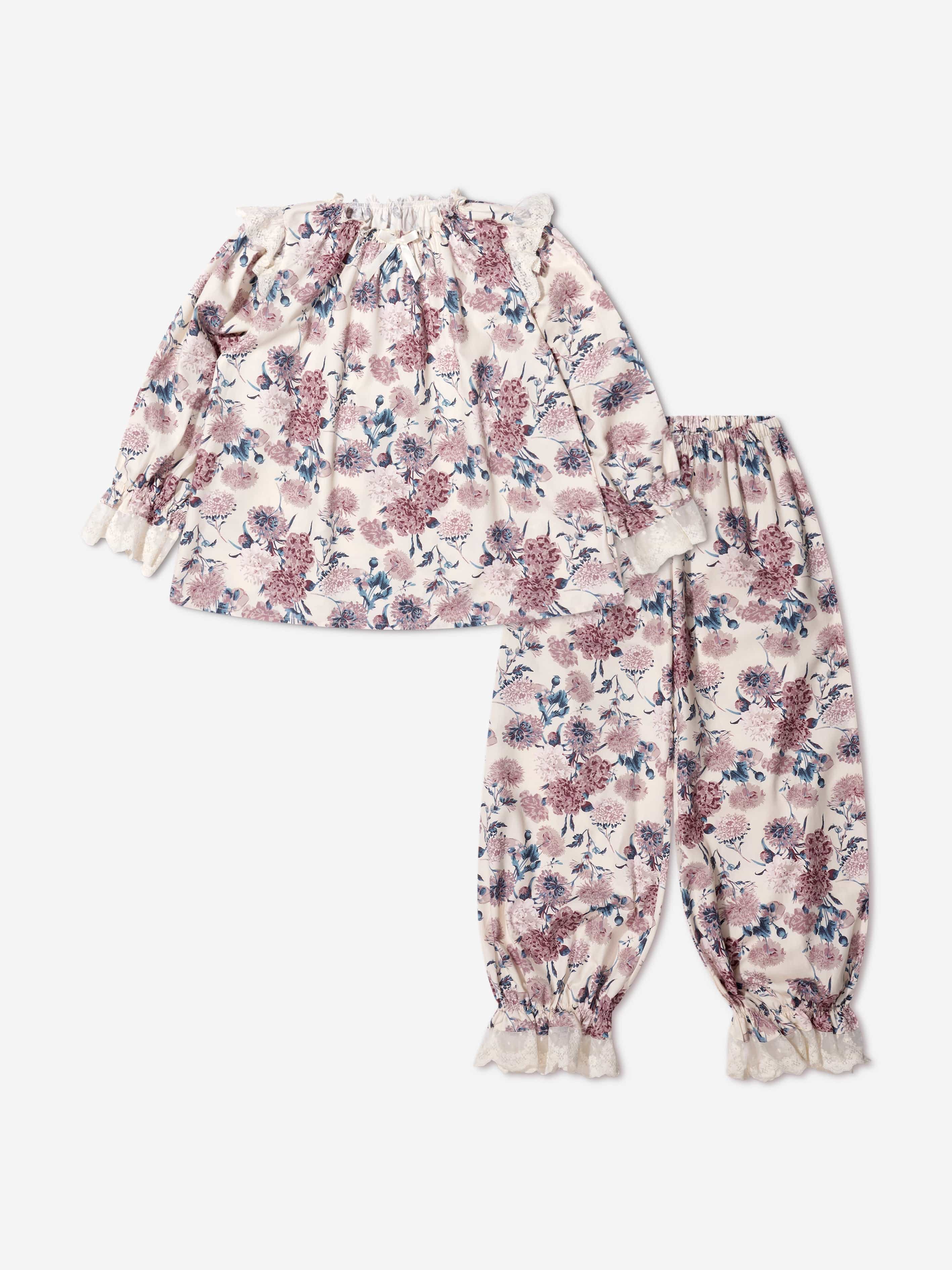 Amiki Children Girls Flower Print Daniela Pyjamas