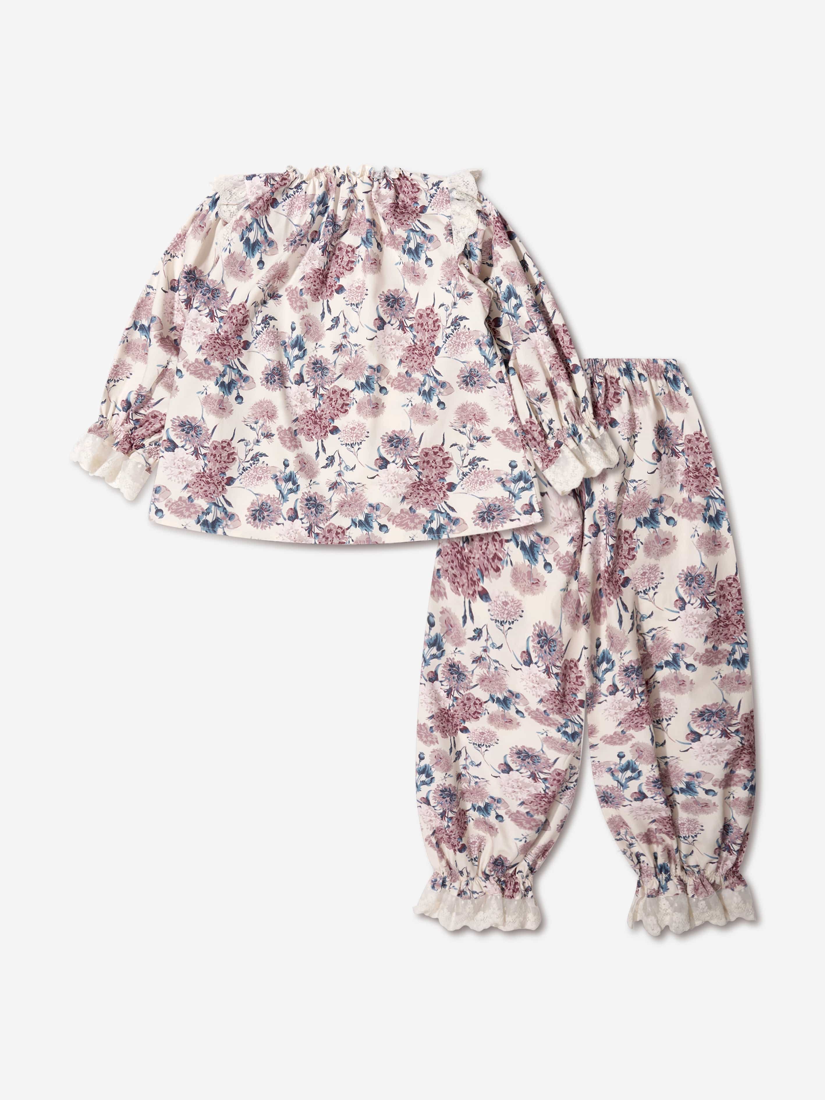 Amiki Children Girls Flower Print Daniela Pyjamas