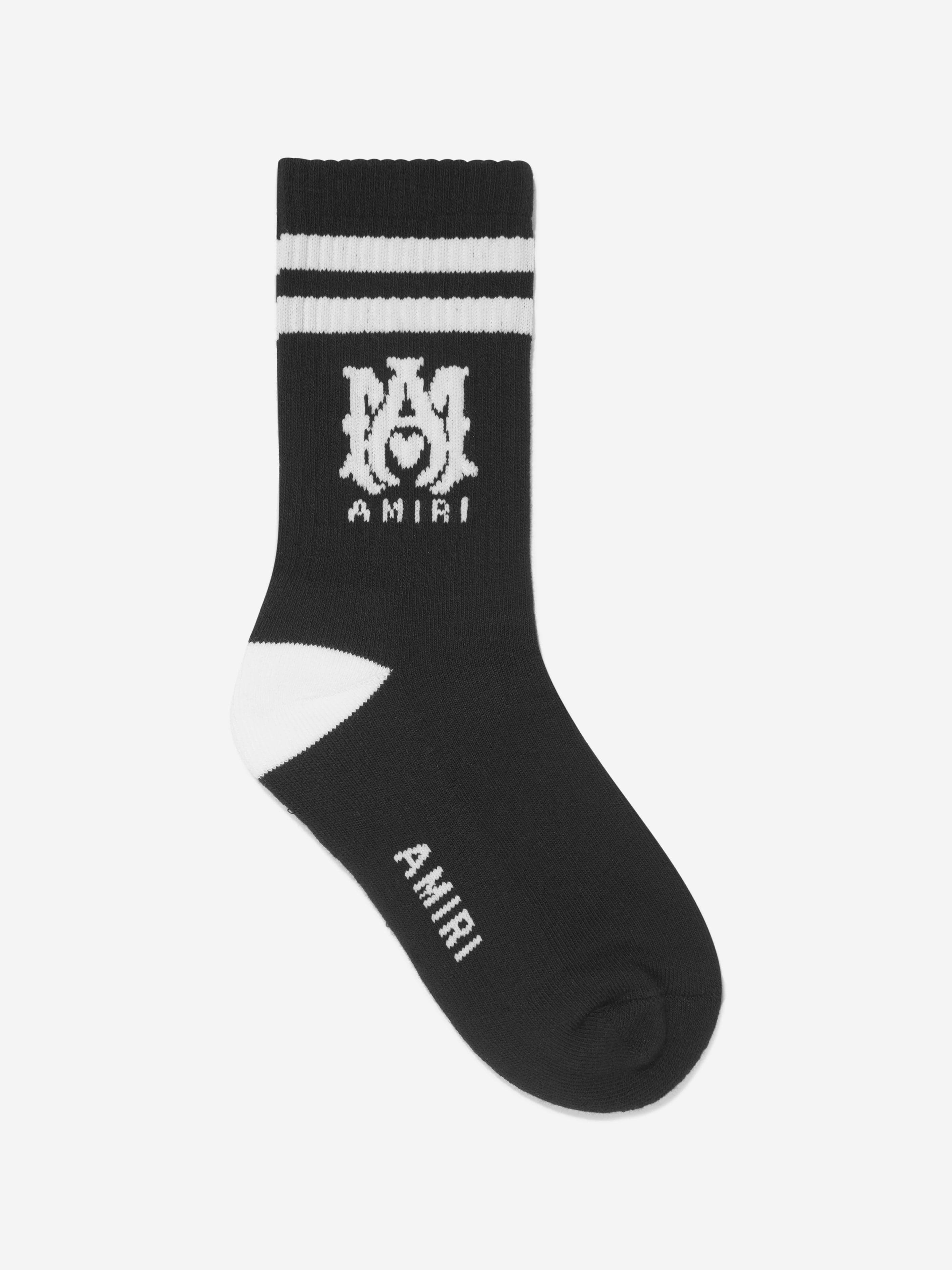 Amiri Kids Logo Tube Socks in Black