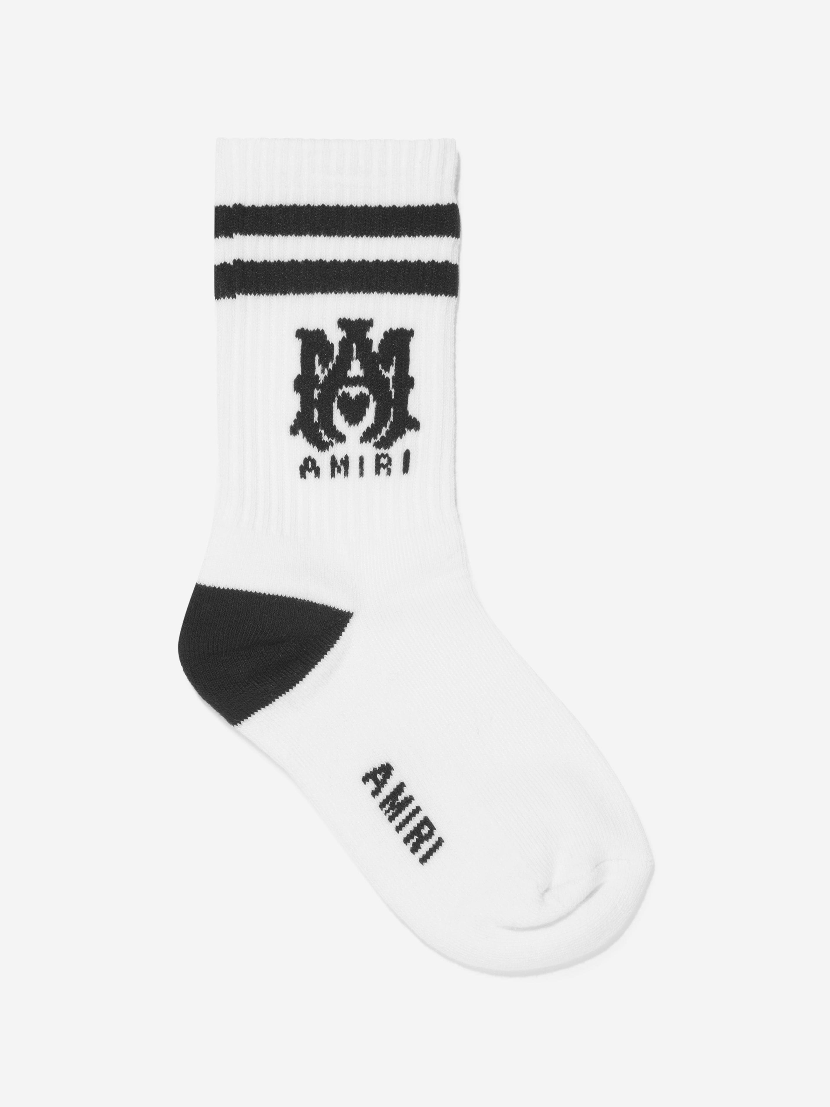 Amiri Kids Logo Tube Socks in White