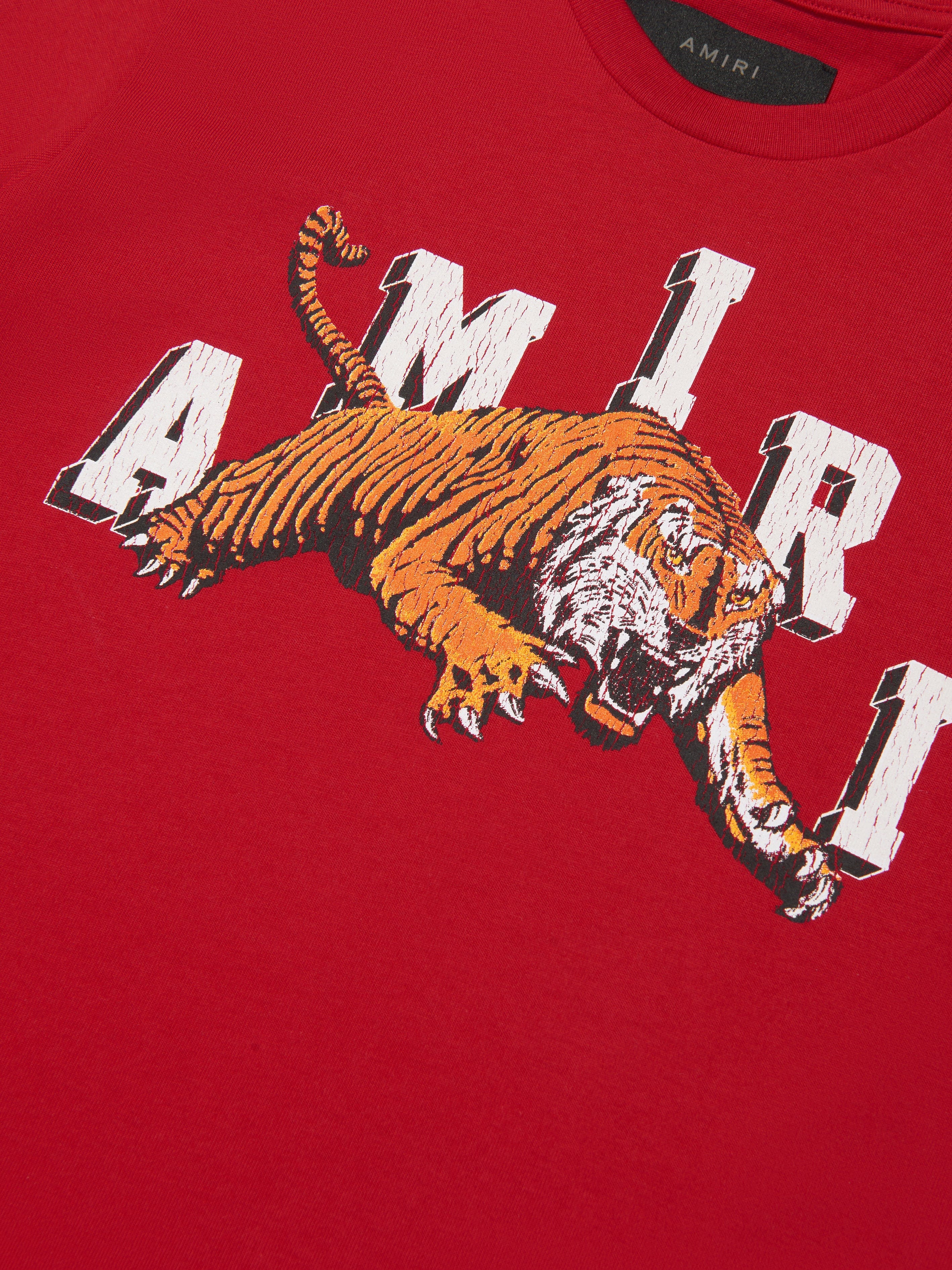 Amiri Kids Tiger T-Shirt in Red