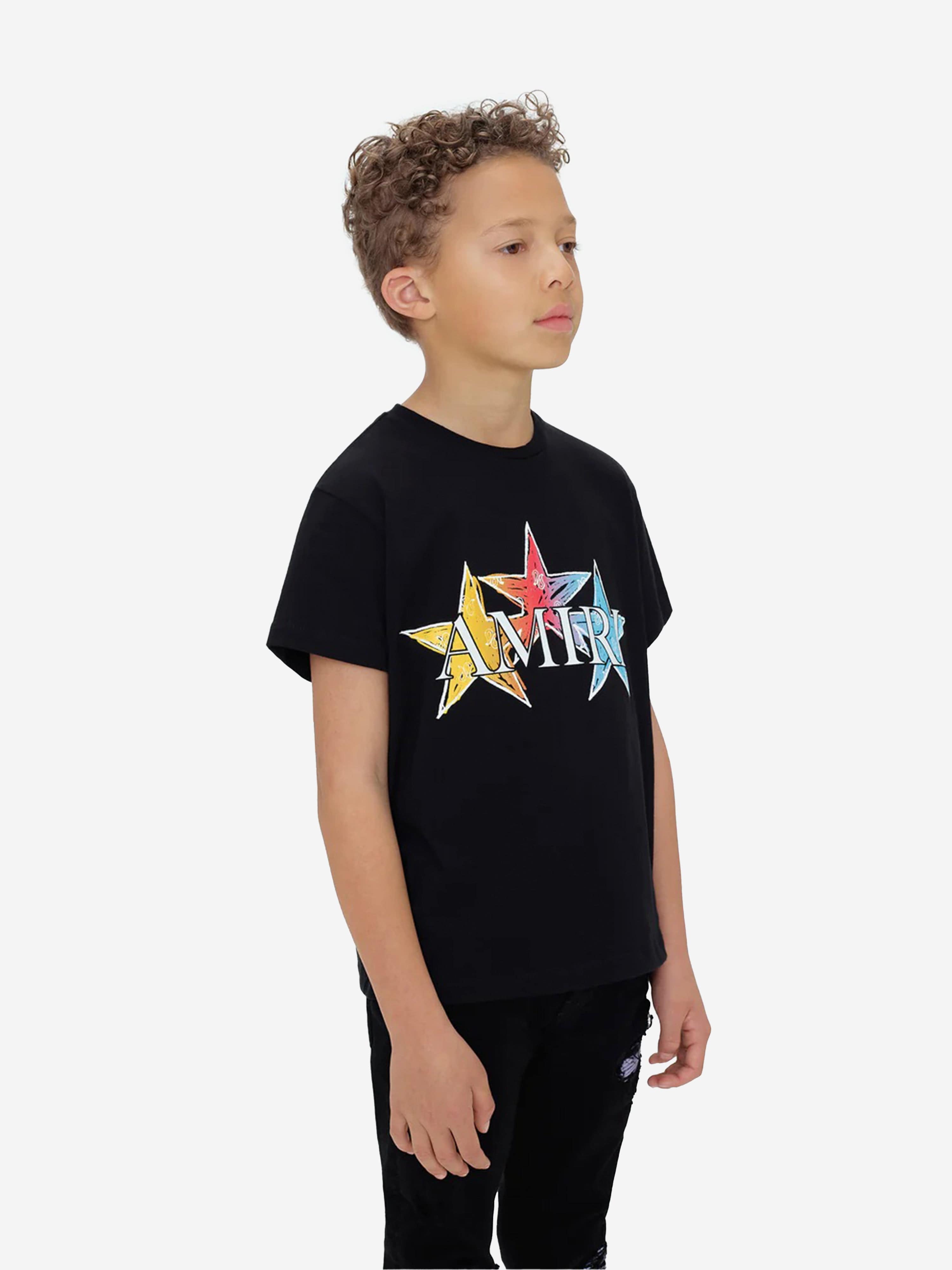 Amiri Kids Stars T-Shirt in Black